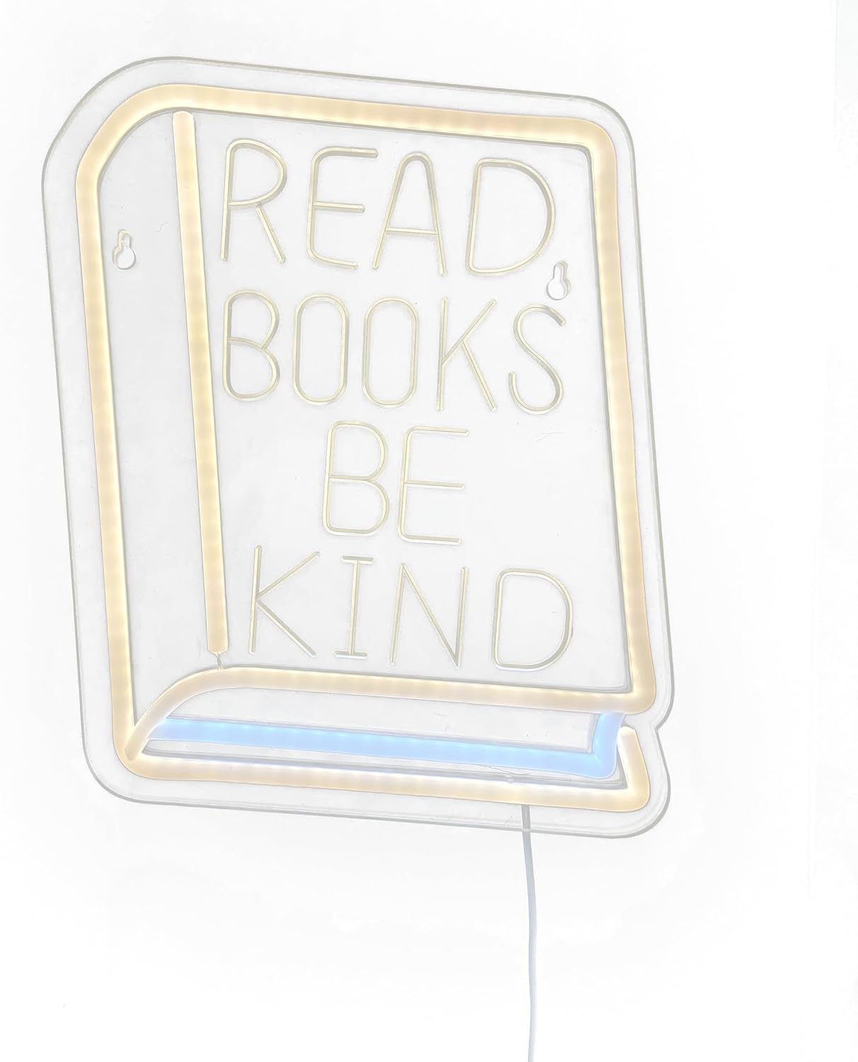 Read Books Be Kind Neon Sign Classroom Neon Lights Dimmable LED Light Up Sign for Bedroom Bookstore Reading Room Library Museum Study Room Wall Decoration Encourage People to Love Reading
