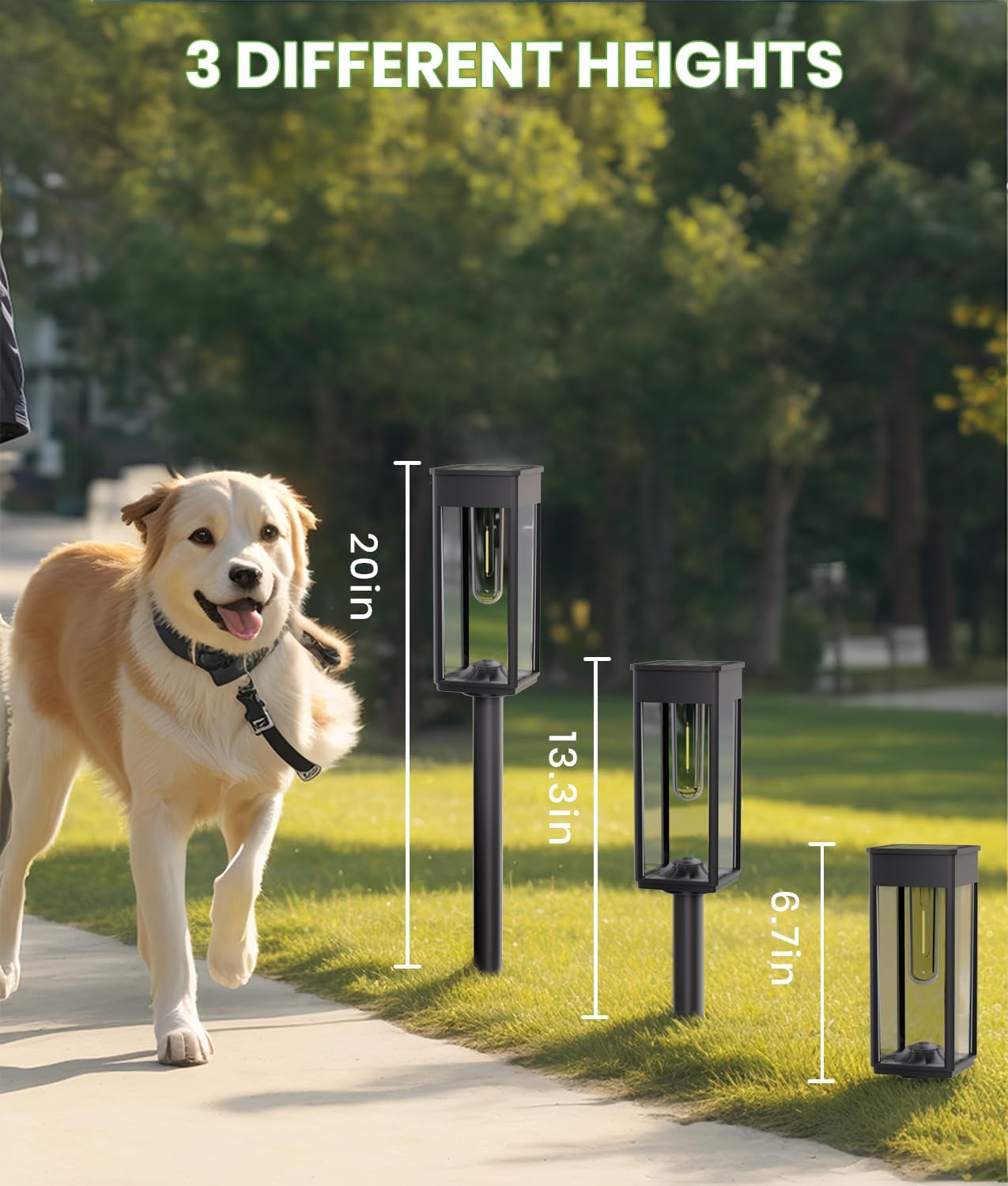 Bright Solar Pathway Lights Outdoor Waterproof IP65, 8 Pack Auto On/Off Solar Outdoor Lights for Path, Yard, Patio, Landscape, Lawn, Walkway, Driveway, Garden Decor Lighting Solar Powered