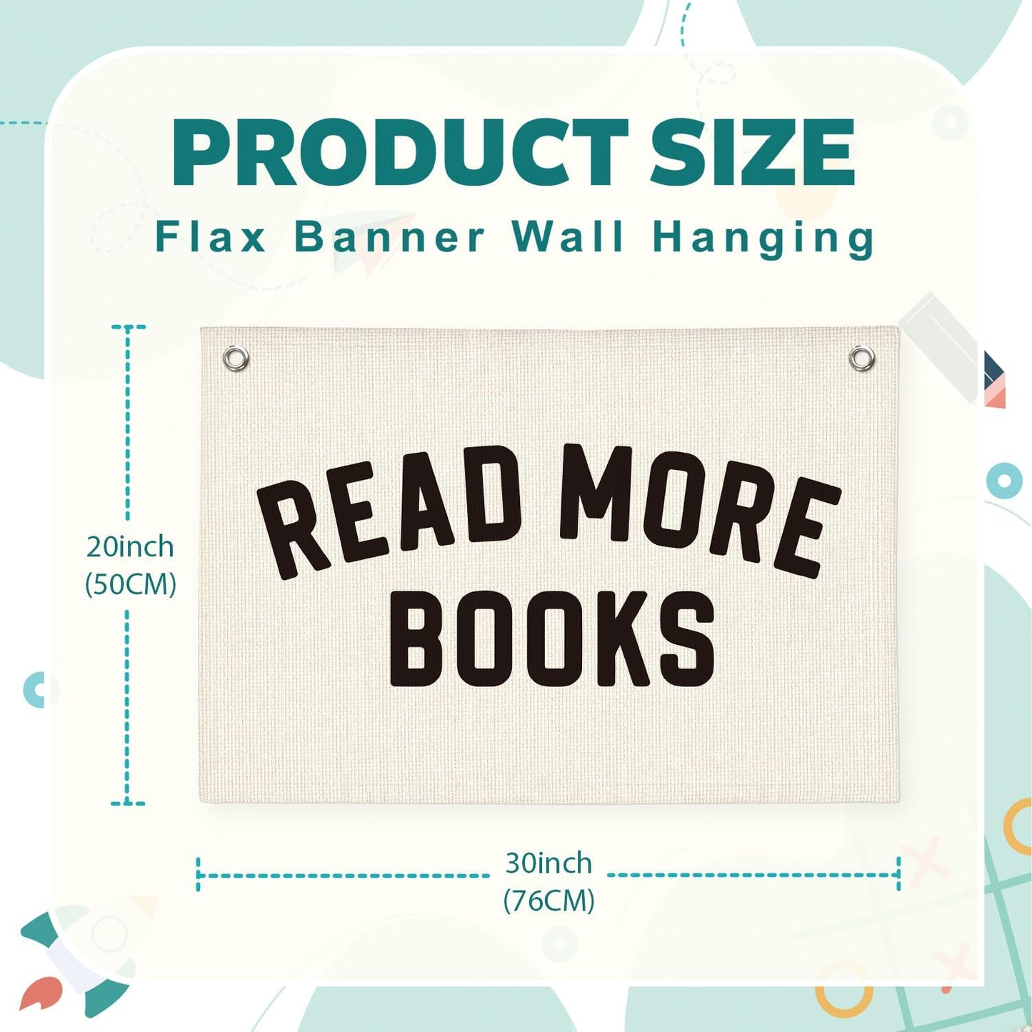 Lacama Classroom Decor Reading Corner Sign,Read More Books Banner Flags,Reading Nook Decor,Positive Affirmations Wall Decor Hanging Banner Flag,30x20 Inch