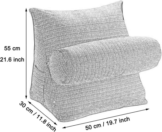 Triangle Cushion Wedge for Bed Wedge Pillow for Sleeping Acid Reflux Pregnancy Adjustable Backrest for Bed Reading Pillows for Sitting in Bed Adult with Neck Support