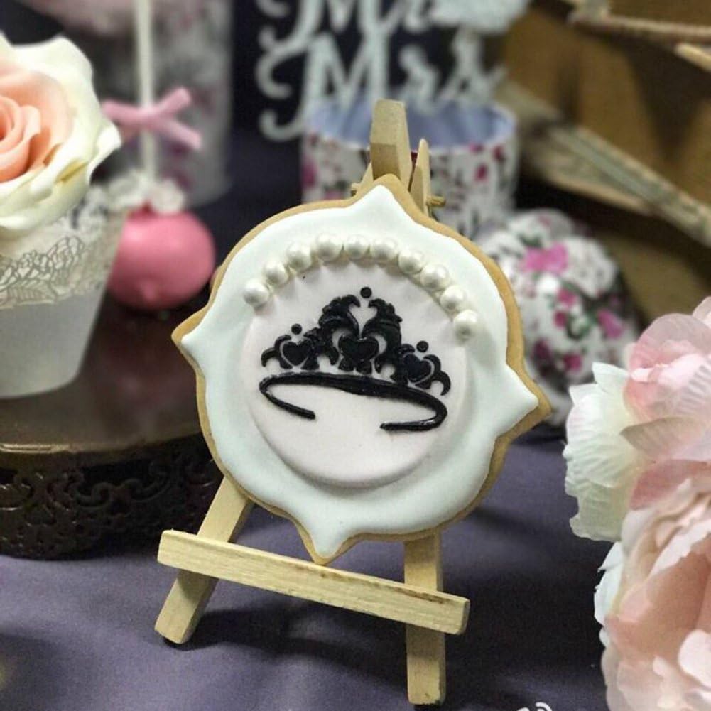 SK 12pcs Mini Wooden Easels Display Stand Photo Painting Display Portable Tripod Holder Stand- 6Inch (Wood)