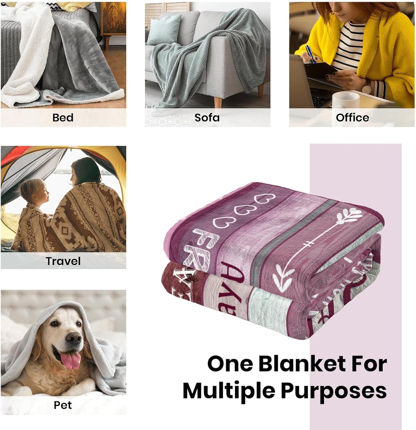 Best Aunt Ever Blanket - Birthday and Christmas Gifts for Aunts from Niece Nephew - Throw Blanket for Aunties 60"x80"