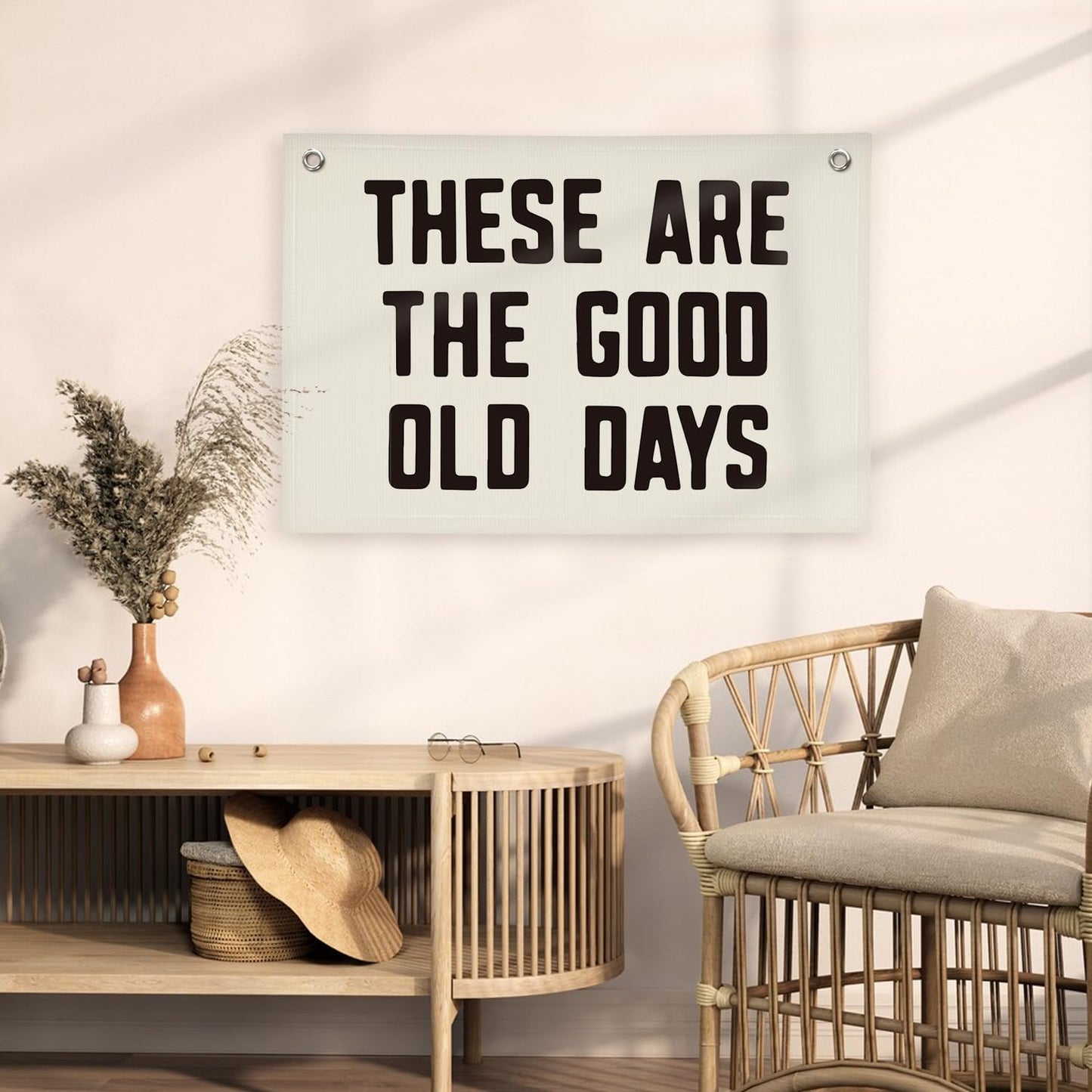 Kid Room Decor These Are The Good Old Days Canvas Banner,Banners for Room,Nursery Decor Inspirational Wall Decor Motivational Posters for Dorm Wall Decor Living Room Banner 30x20 Inch