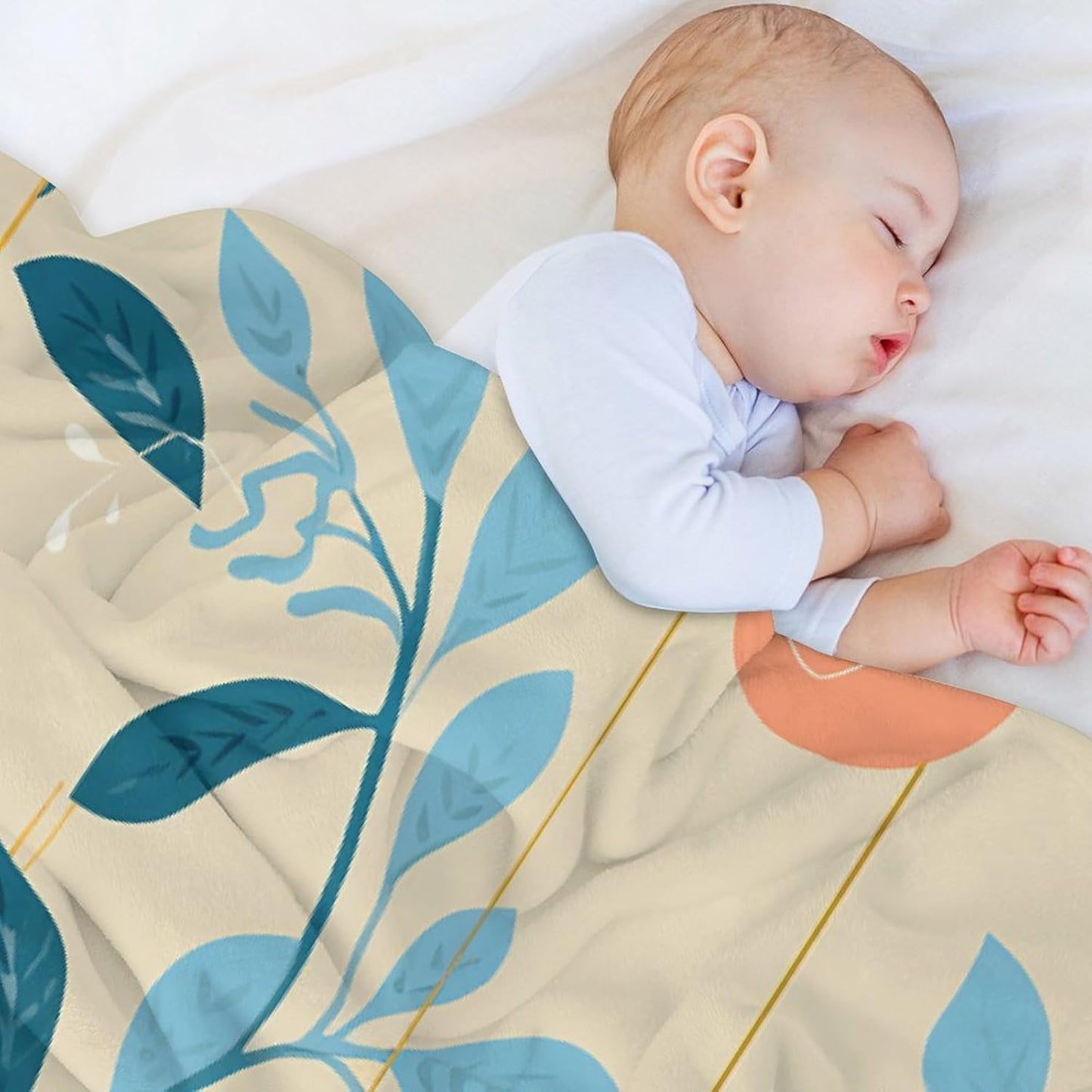 Pears and Leaves Throw Blanket for Couch Super Soft Warm Lightweight Throw Blankets Cozy Flannel Bed Blanket Cute Decorative Blankets for All Seasons Home Decor Gift 60"*80"(150 * 200cm)
