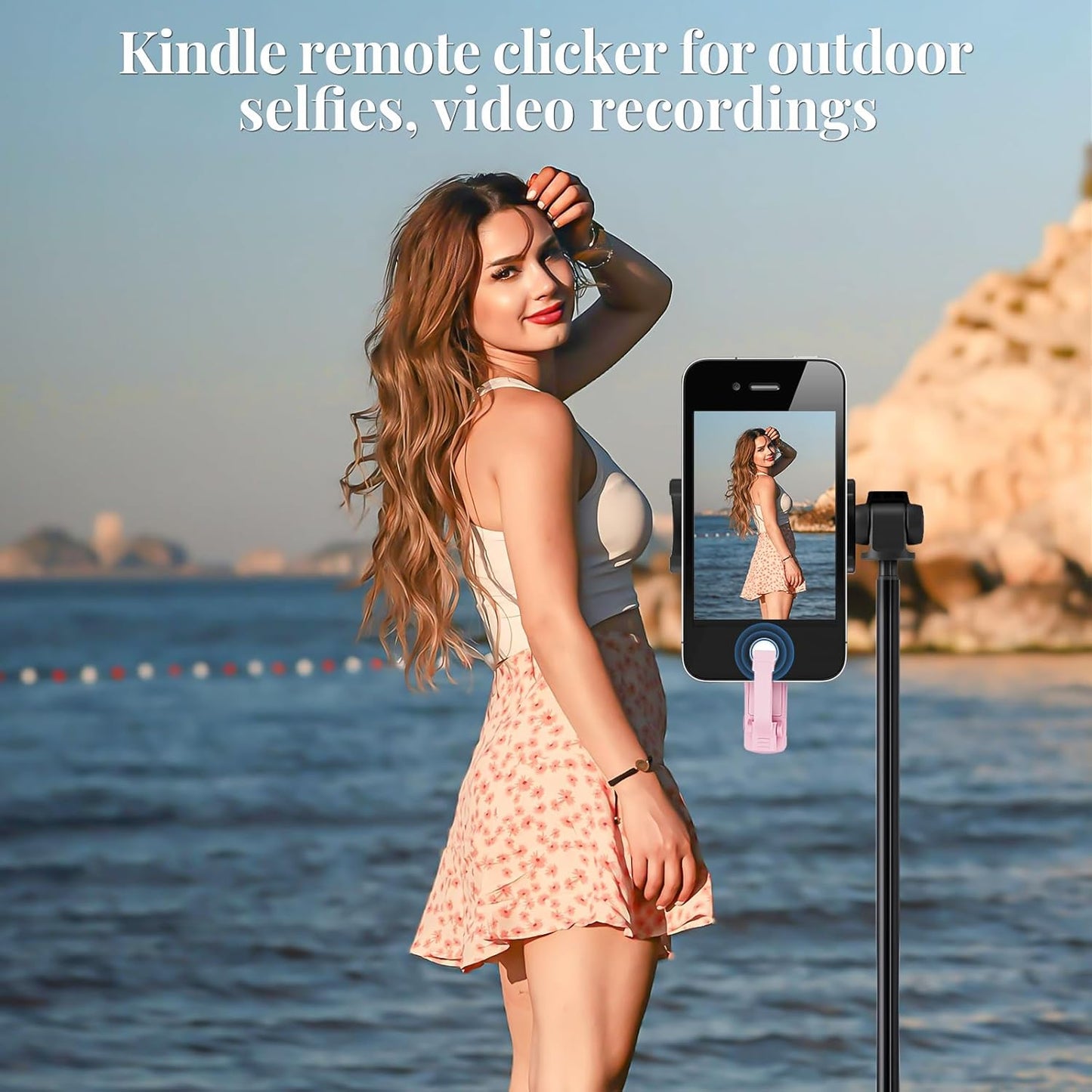 Kindle Page Turner with Dust Plug Charm, Remote Control Page Turner for Kindle Paperwhite Oasis EReaders Kobo,Tablets Reading Novels Camera Record & Shutter Selfie-Quiet Reading & Unobstructed Screen