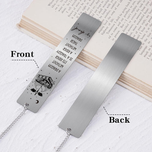 Fantasy Fourth Wing Bookmark - Cool Dragon Metal Bookmarks Reading Men Gifts Funny Adventure Novel Fans Page Makers for Boys Reader Bookish Book Lovers Students Birthday School Accessories