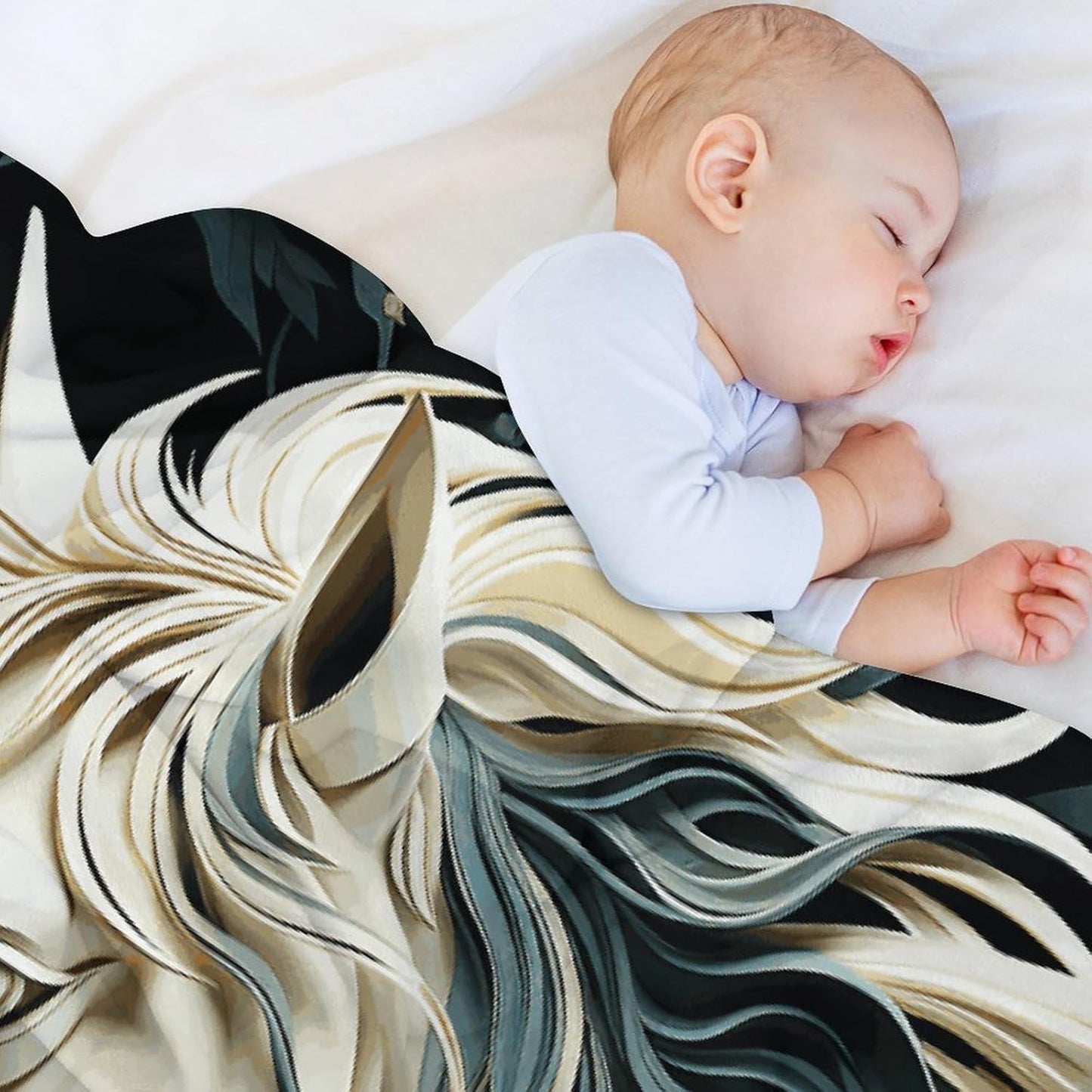 Horse Pattern Throw Blanket for Couch Super Soft Warm Lightweight Throw Blankets Cozy Flannel Bed Blanket Cute Decorative Blankets for All Seasons Home Decor Gift 50"*60"(130 * 150cm)