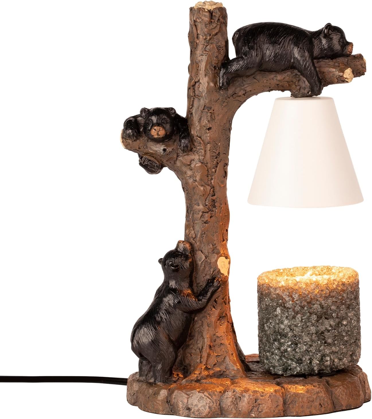 Adorable Bear-Themed Candle Warmer Lamp – Handcrafted Design with Timer & Dimmer, Includes 2 Free Bulbs , Home Decor & Scented Wax Melting