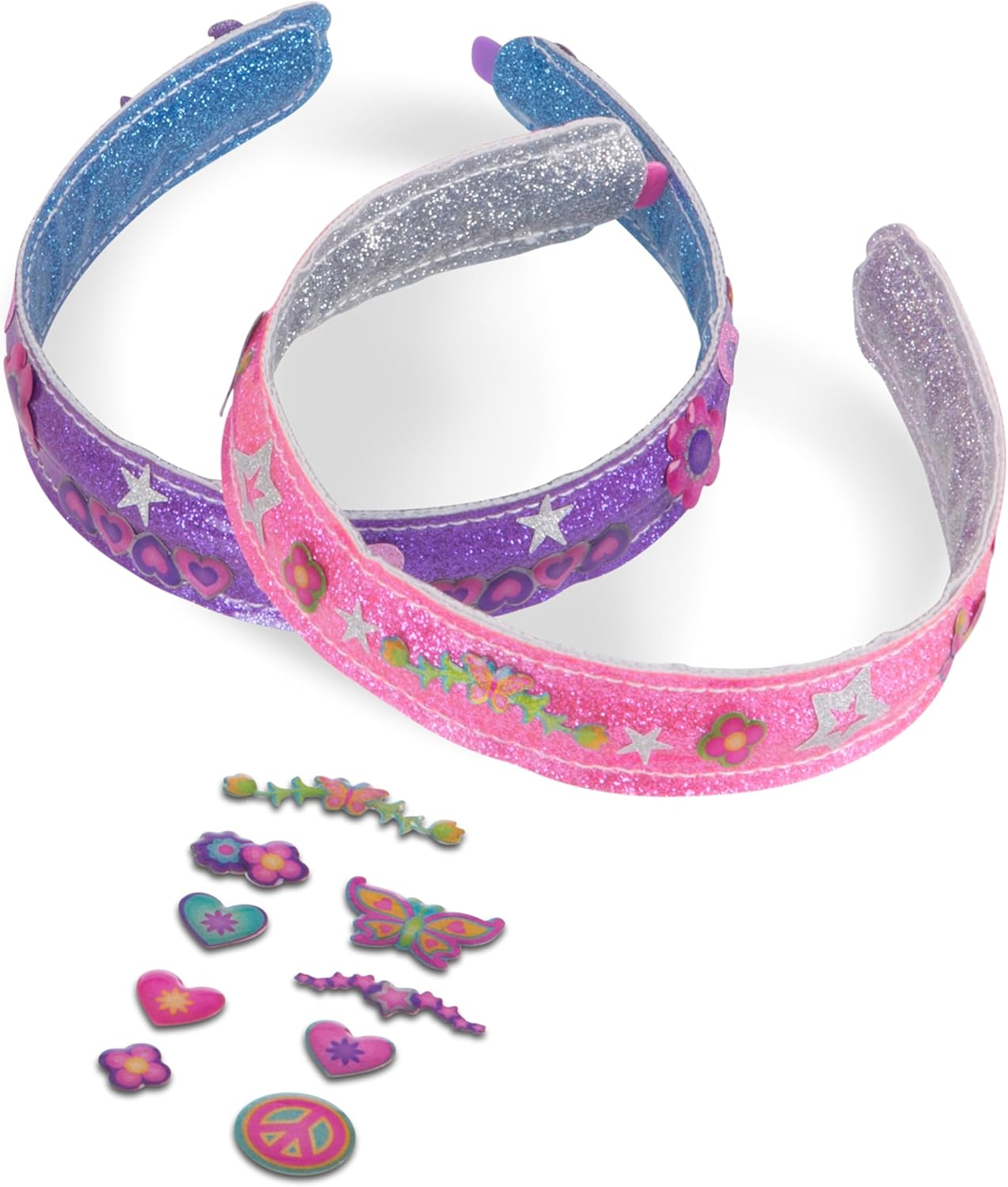 Melissa & Doug Design-Your-Own Headbands Jewelry-Making Kit with 50+ Stickers