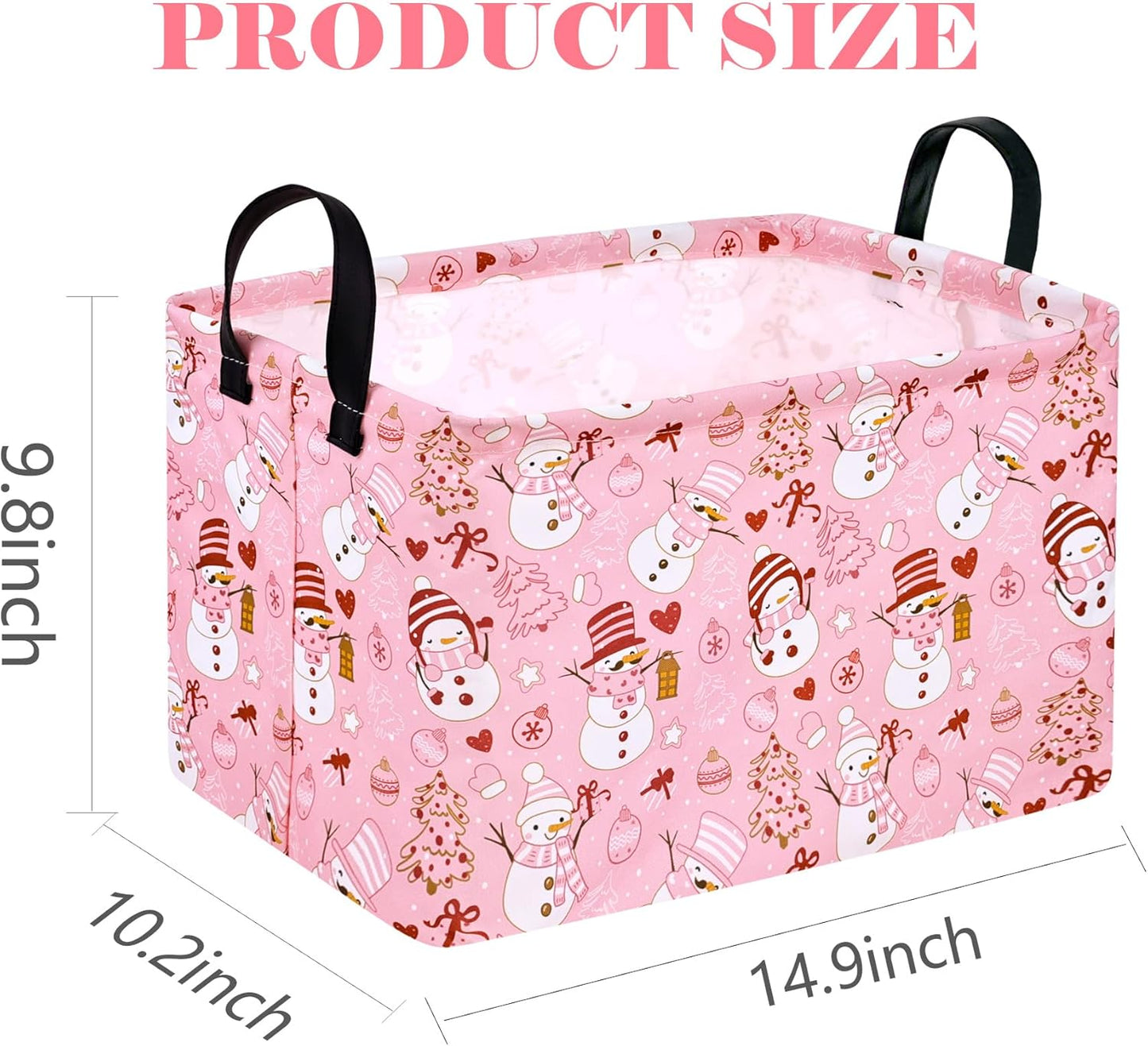 Rectangle Christmas Gift Storage Basket Home Shelf Storage Basket Organizer Box Clothes Laundry Hamper Nursery Basket Laundry Basket with Handles
