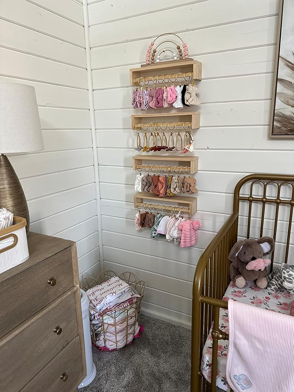 Gneric Floating Shelves for Wall, Burlywood Nursery Book Shelves, 15.7 inch Kids Bookshelf, Wall Shelves for Living Room Bedroom Decor,Kitchen Spice Rack,Bathroom Storage Rack(4 Pack)