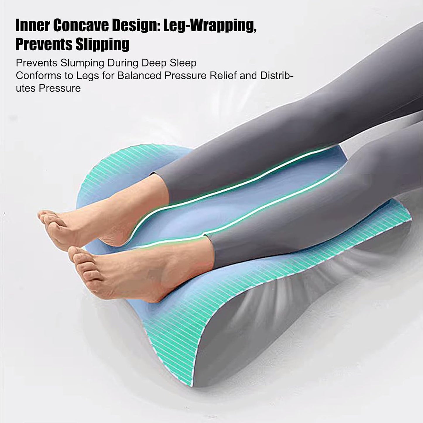 Couples Pillow, Ergonomic Memory Foam Wedge—Leg Raising Cushion for Reading, Sleeping, Yoga, Meditation, and Sofa Lounge Comfort