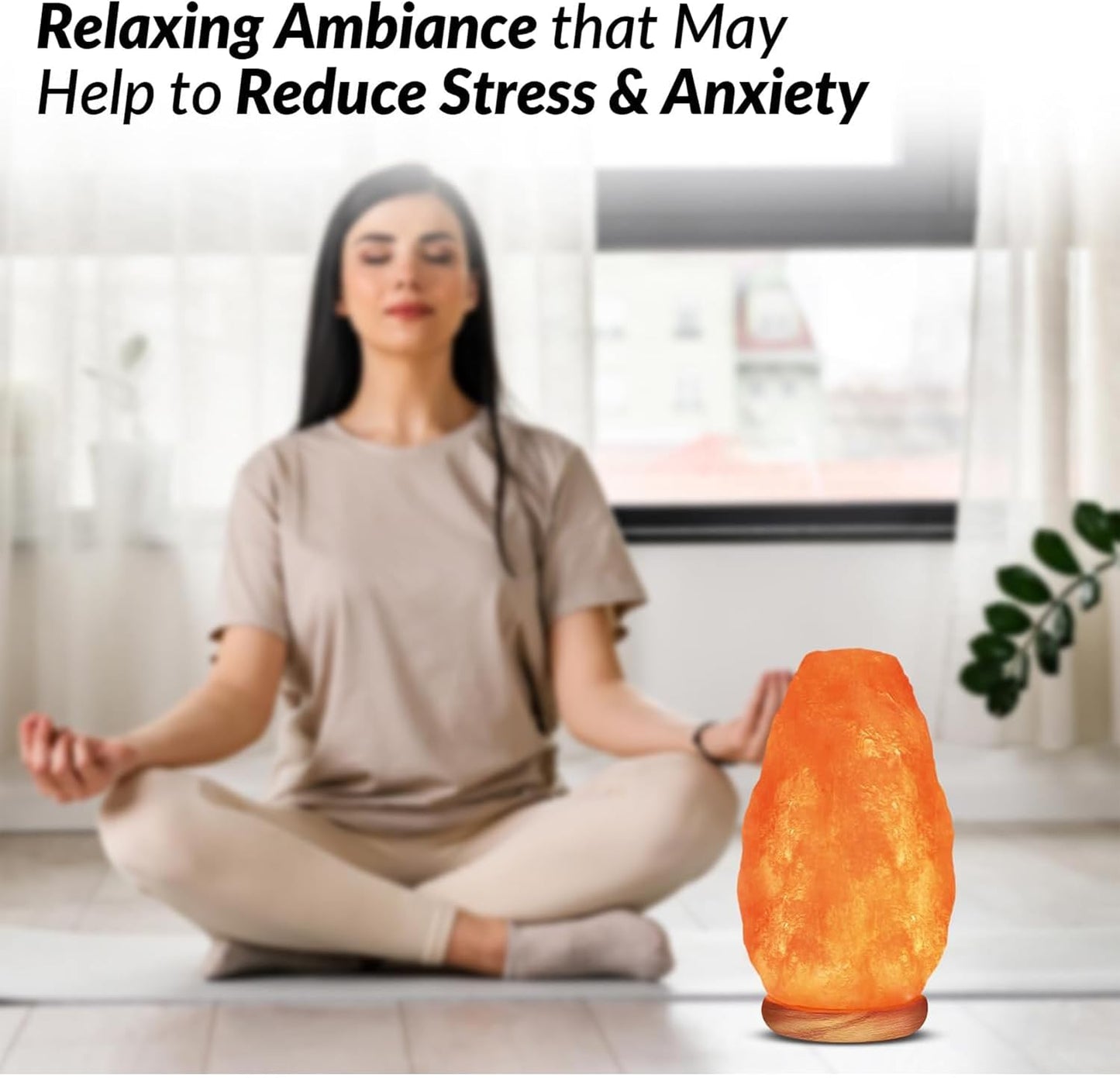 Natural Himalayan Pink Salt Lamp, Crystal Salt Lamp Night Light with Real Wood Base, (ELT Certified) Dimmer Switch – Perfect Holiday Gift | 7-11 LBS