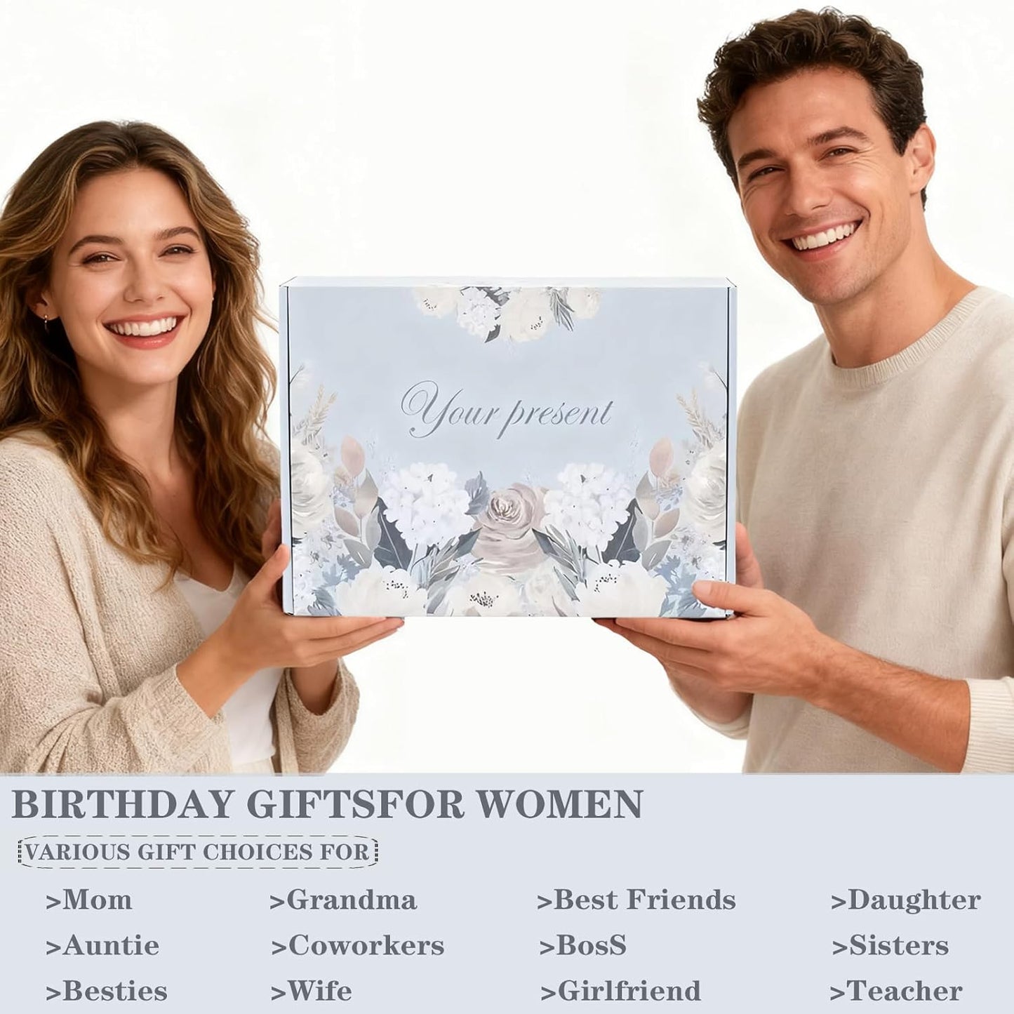 Birthday Gifts for Women,Care Package Gift Box for Women,Get Well Soon Gift Baskets for Her,Sister,Best Friend,Mom,Wife,Thoughtful Self Care Gifts with Blanket,Coffee Mug,Photo Frame