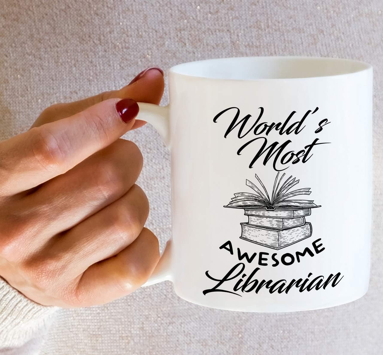 Retreez Funny Mug - World's Most Awesome Librarian 11 Oz Ceramic Coffee Mugs - Funny, Sarcasm, Sarcastic, Motivational, Inspirational birthday gifts for friends, coworkers, siblings, dad or mom