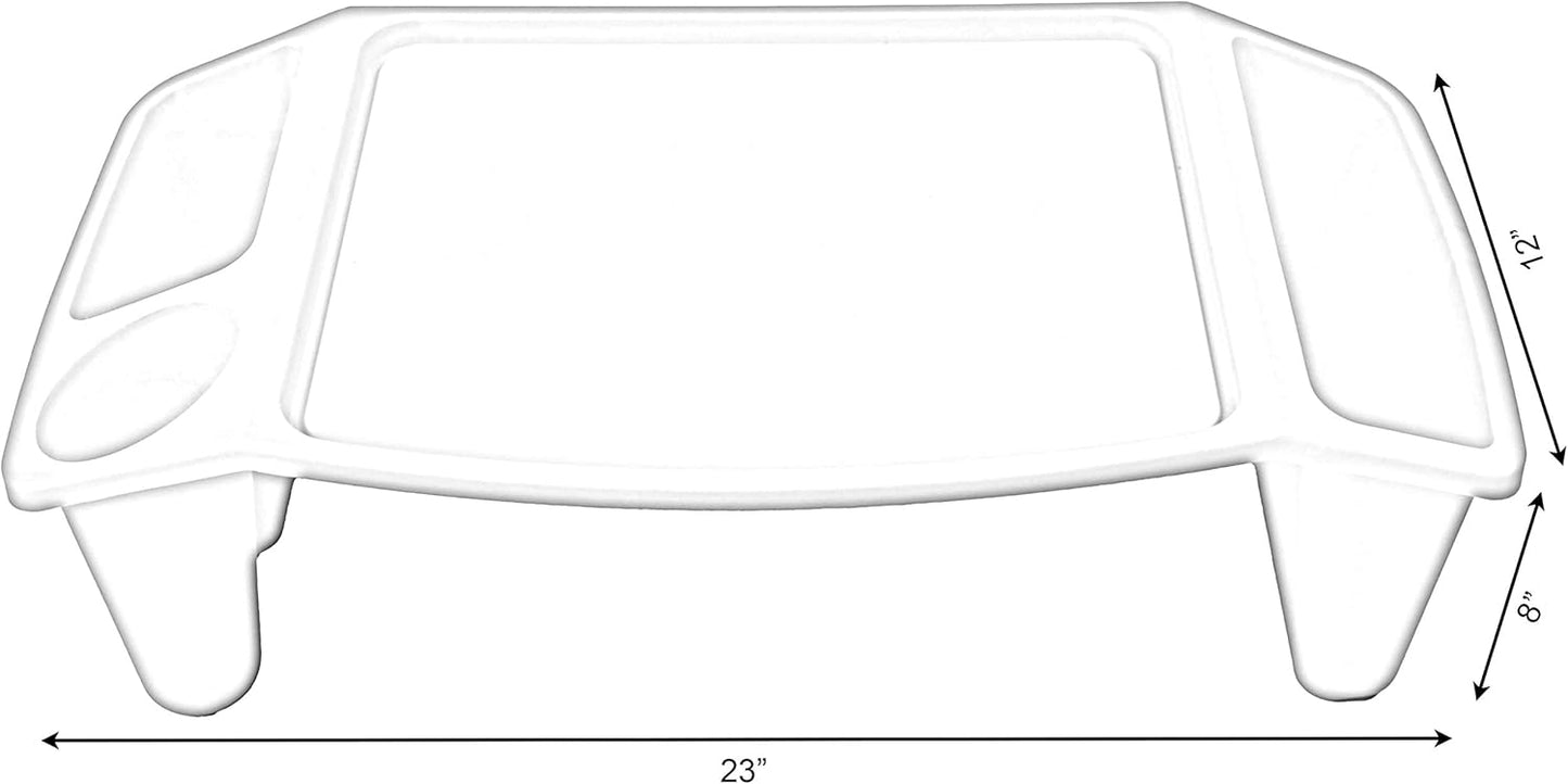 Basicwise Kids Lap Desk Tray, Portable Activity Table, Pink, Red