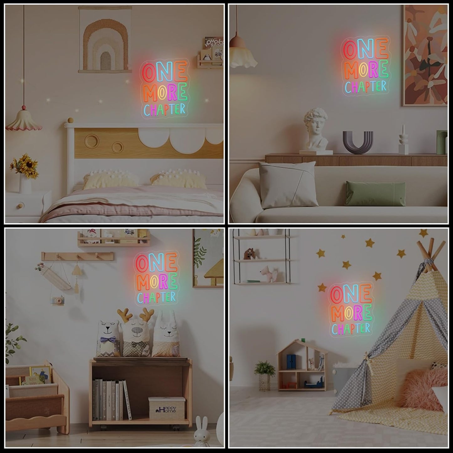 One More Chapter Neon Sign – USB Powered LED Library Light for Bedroom, Reading Nook, Man Cave – Book Decor & One More Chapter Library Lights for Book Lovers Gifts