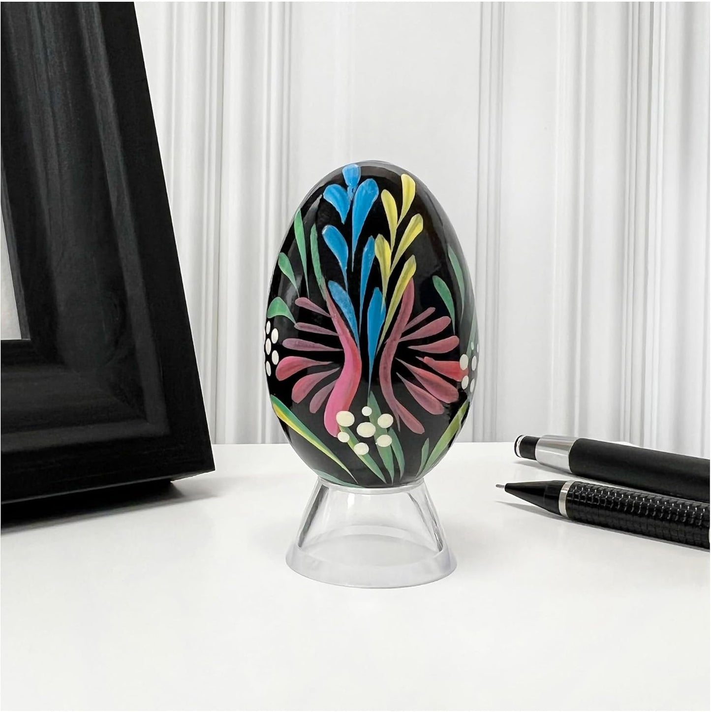 Plymor Clear Acrylic Egg, Marble, Ball or Sphere Cone-Shaped Display Holder Stand, 0.75" H x 1.25" W (12 Pack)