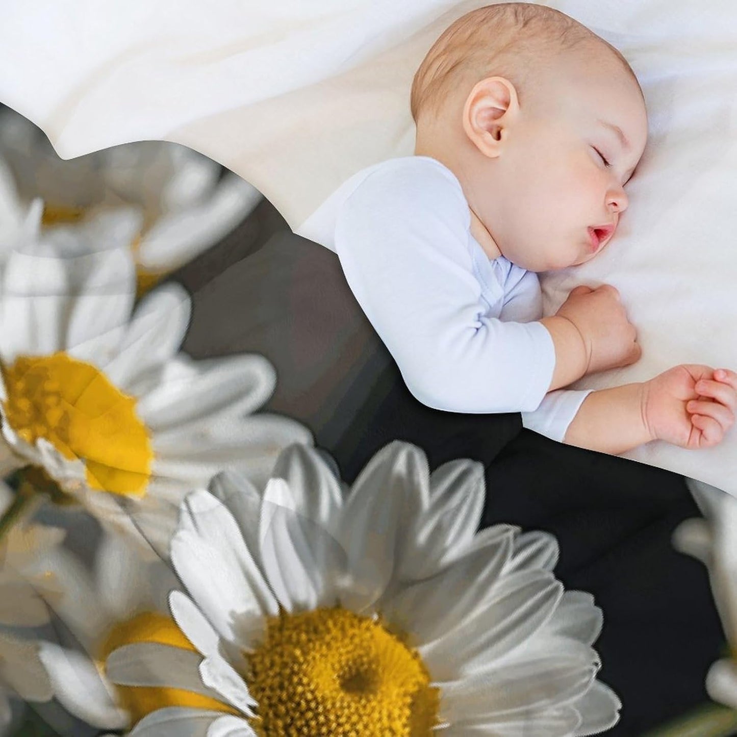 Handful of Daisies Throw Blanket for Couch Super Soft Warm Lightweight Throw Blankets Cozy Flannel Bed Blanket Cute Decorative Blankets for All Seasons Home Decor Gift 30"*40"(76 * 100cm)