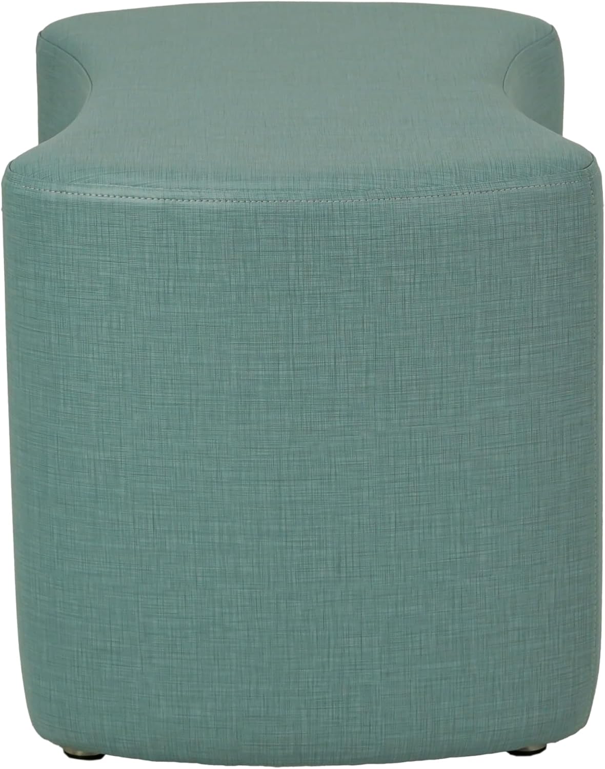 FDP Pro Series Bowtie Accent Ottoman (18" Height) Hand Upholstered Commercial Furniture for Hotel Lobby, Office, Restaurant, Home Collaborative and Configurable Seating - Sky Blue Crosshatch