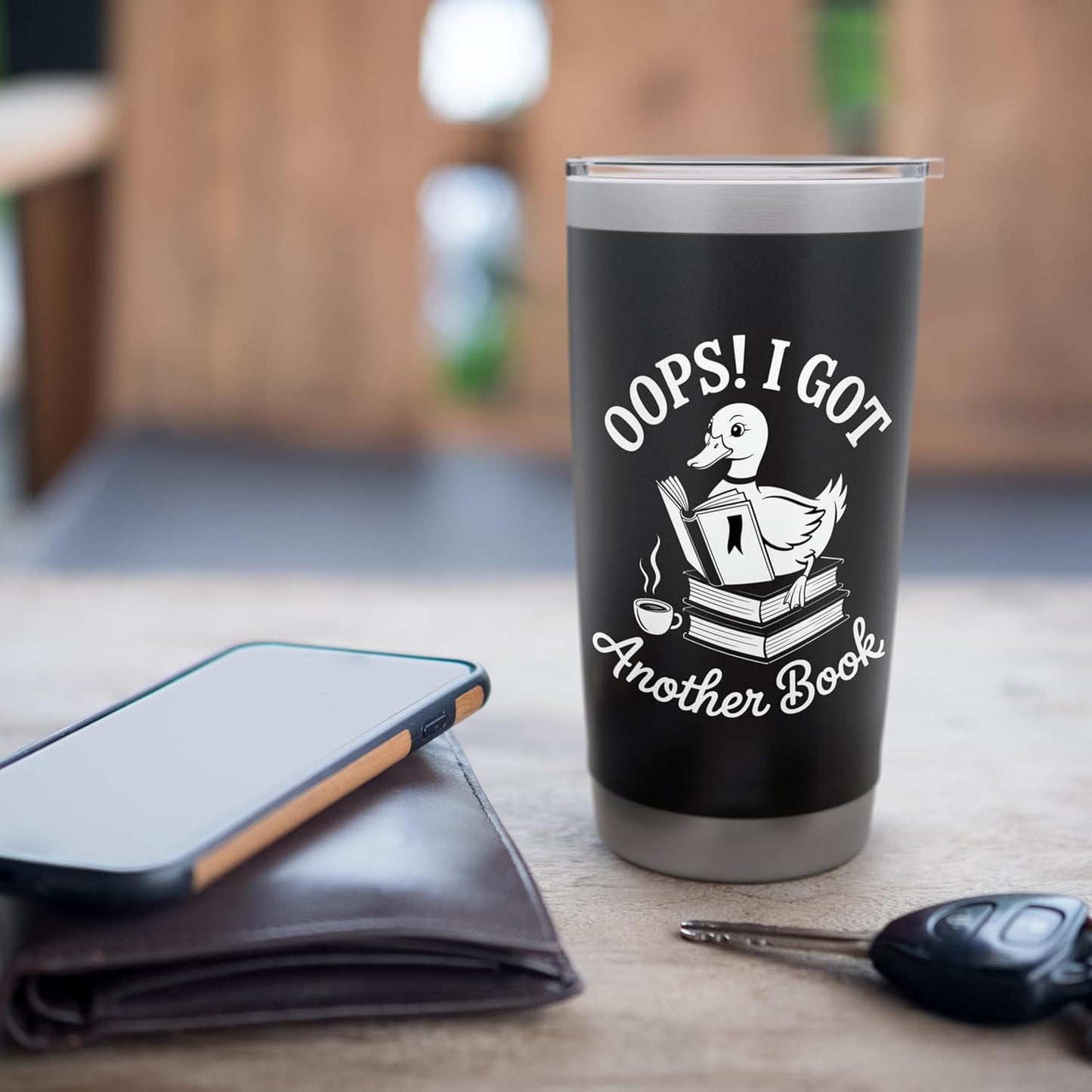 Funny Duck Reader Oops I Got Another Book Stainless Steel Insulated Tumbler