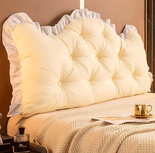 Headboard Pillow Large Bolster Pillows Backrest Support Sitting Up Reading Pillow in Bed Upholstered Headboard Pads(Size:79"/200cm,Color:Yellow)
