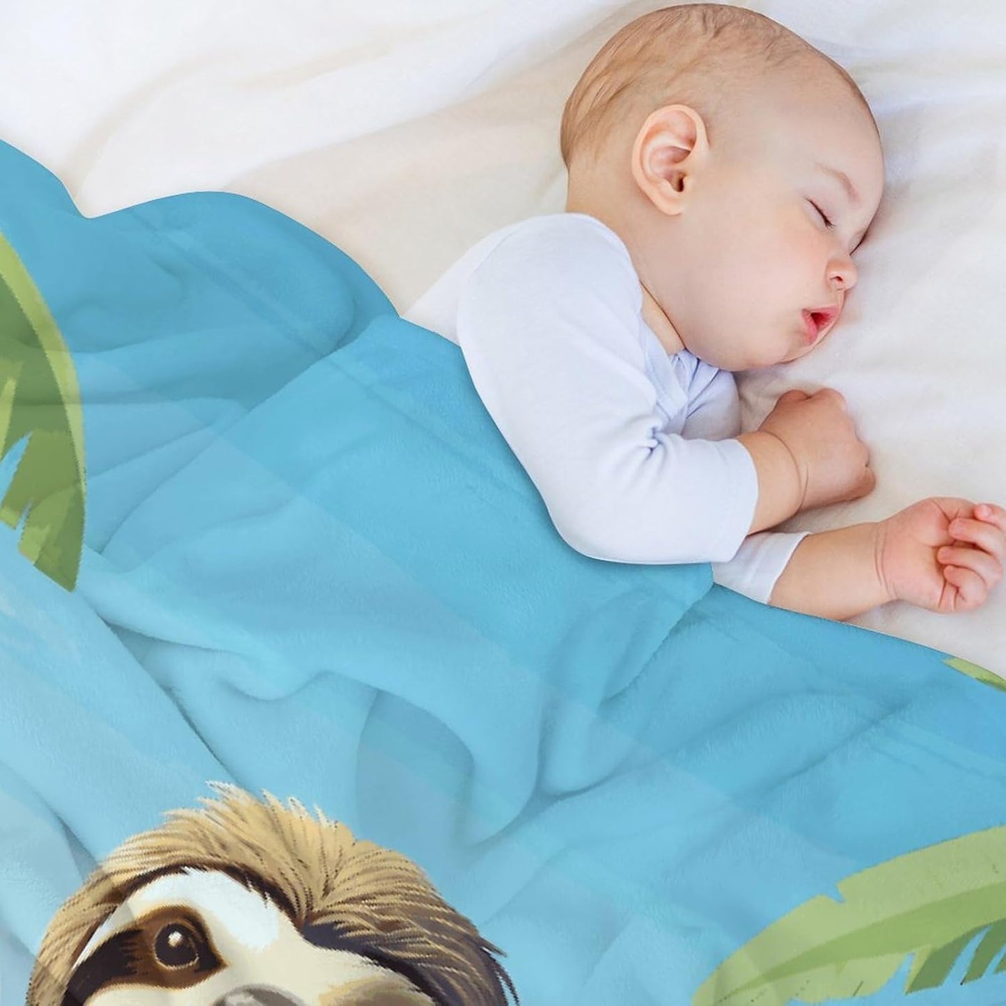 Sloth on Beach Blanket Super Soft Lightweight Throw Blanket Cute Cozy Warm Bed Blanket Decorative Fuzzy Blanket All-Season Home Decor Gift for Sofa Couch Living Room 60"*80"(150 * 200cm)