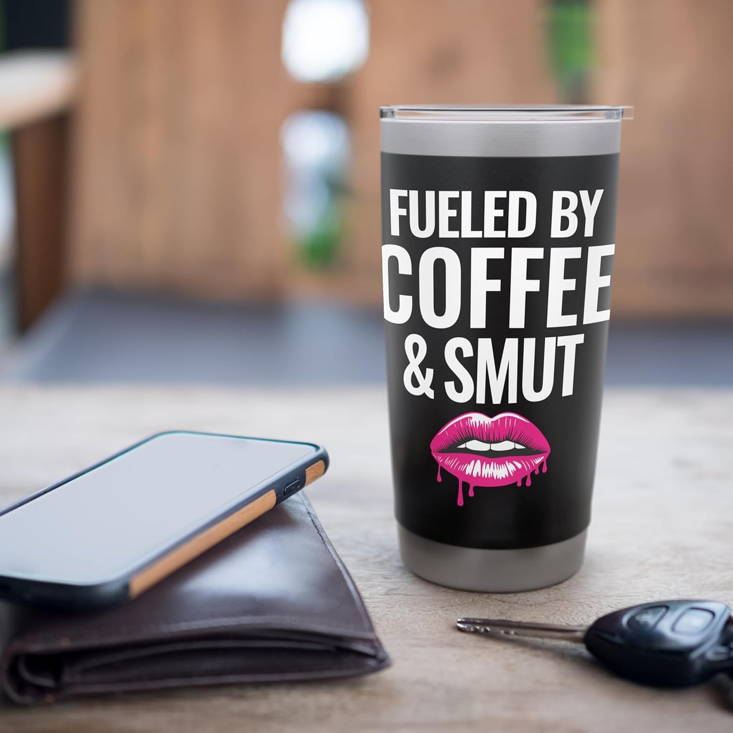 Fueled By Coffee And Smut Dark Romance Book Lovers Stainless Steel Insulated Tumbler
