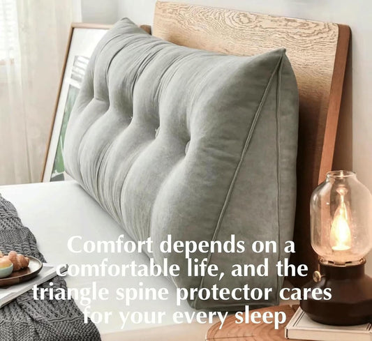 Triangle Headboard Pillow, Soft Bolster Cushion for Backrest Support, Comfortable Positioning Pillow for Bed, Ideal for Reading & Relaxing