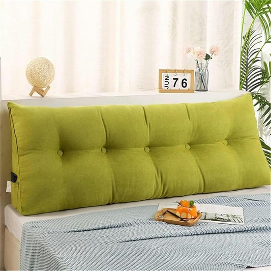 Large Wedge Headboard Pillow, Triangular Reading Pillow, Large Cushion/Headboard Back Wedge Pillow with Machine Washable Cover, Large Back Positioning Support Pillow