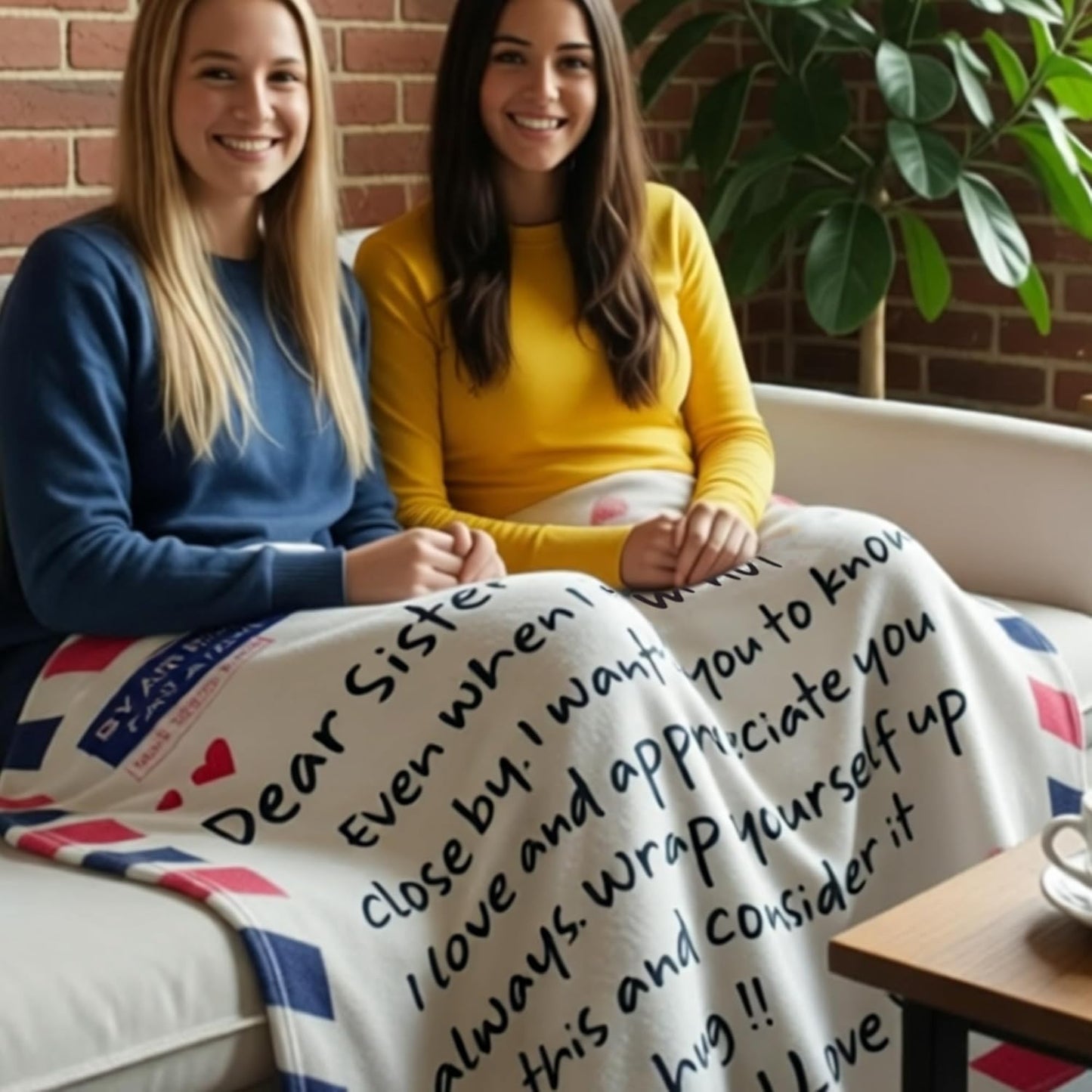 Sister Gift Blanket from Sister - Cozy Soft Flannel Throw Blanket for Sis Birthday, Christmas, Valentines Day, Encouragement & Long Distance Gifts, Bed, Couch Decor 60”x50”