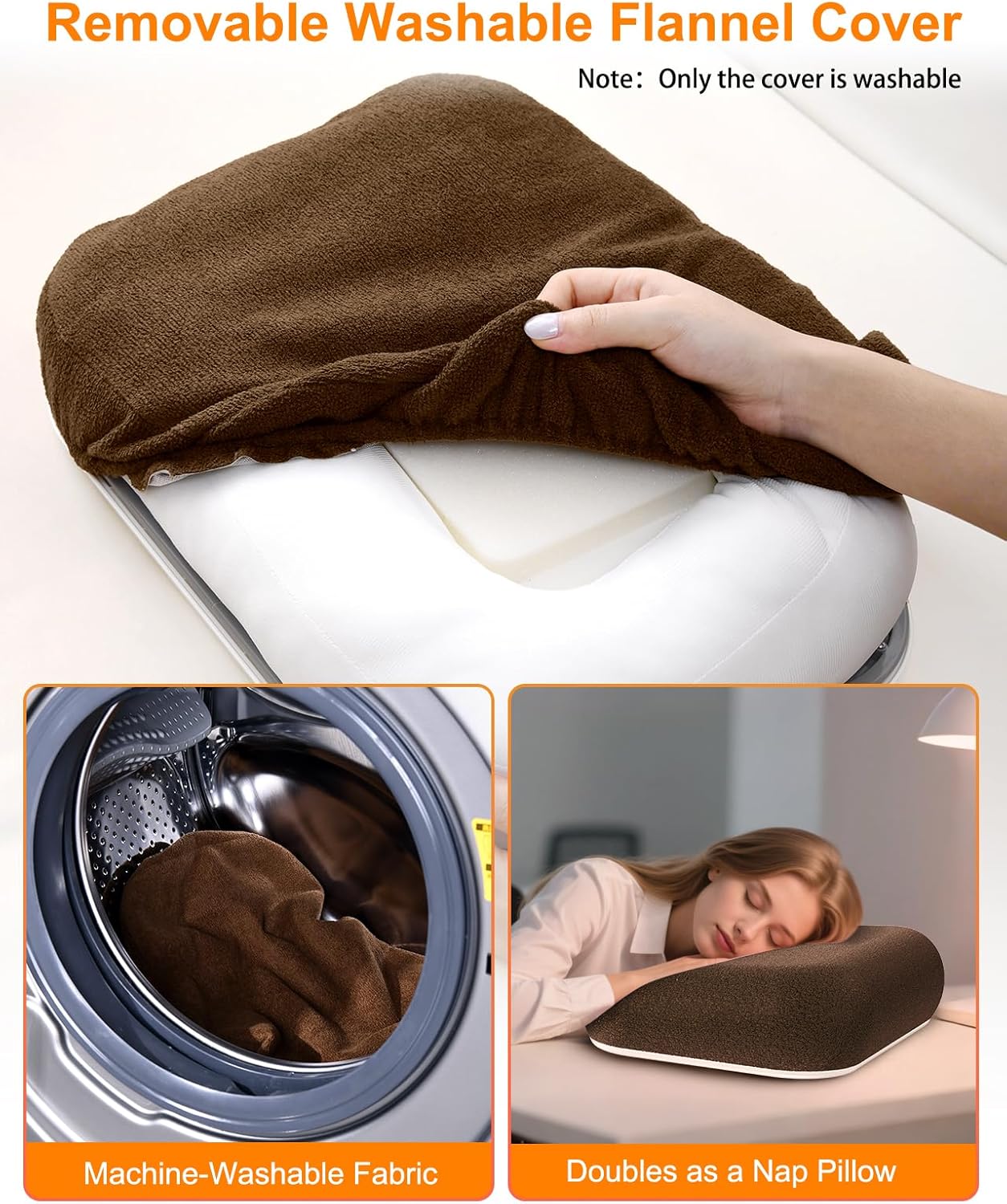 Lap Desk with Storage Cushion Washable - with Magnetic Mouse Pad, Scented Cotton Pads - Multi-Functional Lap Desk for Home Office Couch Bed -Fits Up to 15 Inch Laptop