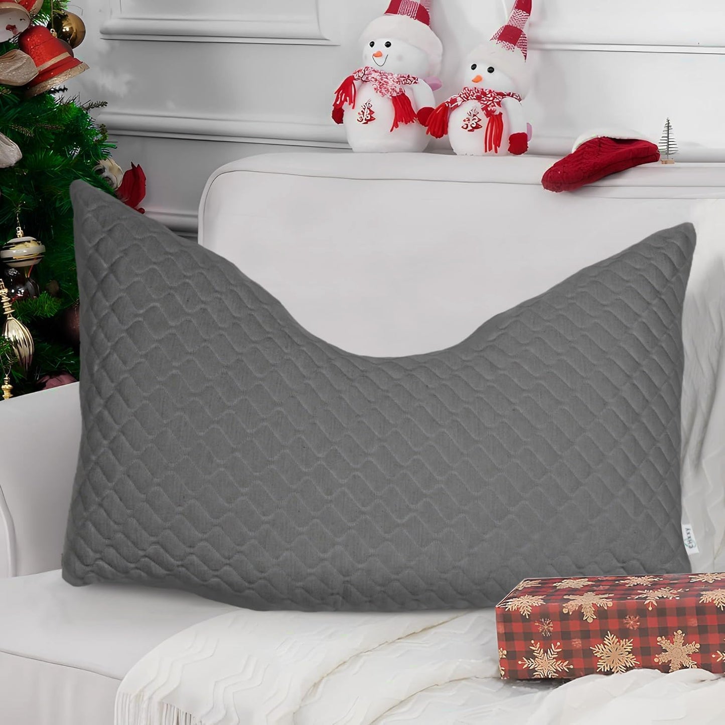 Side Sleeper Pillow for Neck and Shoulder Reilef, Ergonomic Design Medium Firm Pillow, Queen Size Bed Pillows for Sleeping, Cross Cut Memory Foam Pillows for Back, Stomach and Side Sleepers