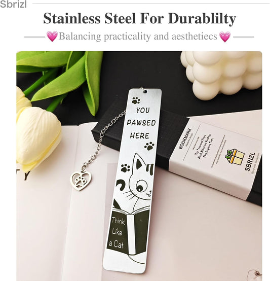 3-Piece Cat Bookmarks for Reading Women - Cute Bookmarks for Kids, Gifts for Cat Lovers,Christmas Cat-Themed Book Accessories for Readers & Book Lovers