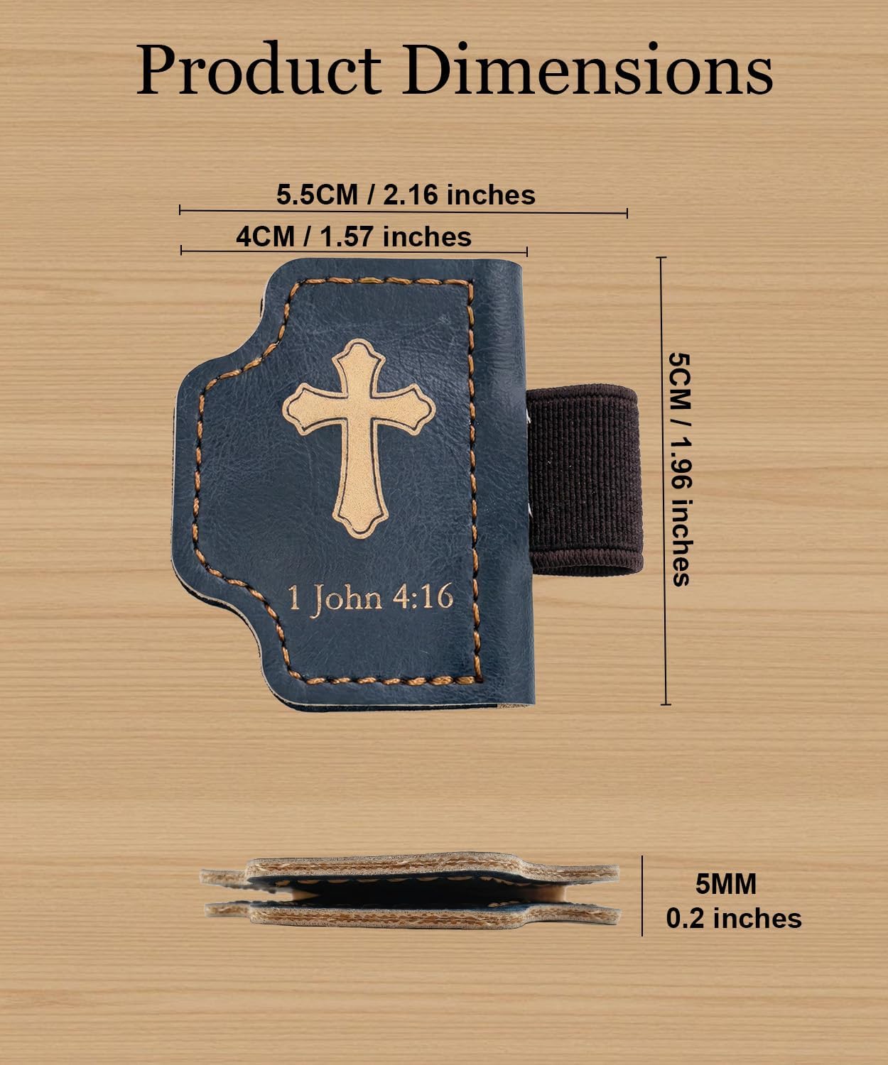 3-Pack Magnetic Leather Bookmarks with Integrated Pen Holder - Thin Page Markers for Bible Study, Laser Engraved Religious Christian Gifts for Women & Men, Page-Safe Magnets (Bible Verses)