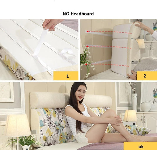 Headboard Bedside Cushion Pads Large Back Multifunction Soft Case,6 Colors, 5 Sizes (Color : 6#, Size : No headboard-200cm)