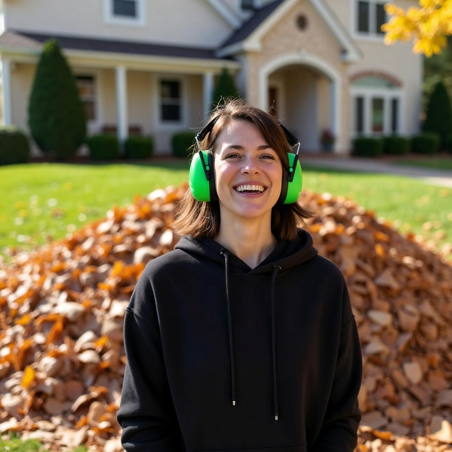 DECIBEL DEFENSE Professional Safety Ear Muffs 37dB NRR - The HIGHEST Rated & MOST COMFORTABLE Ear Protection for Shooting & Industrial Use - THE BEST HEARING PROTECTION...GUARANTEED (SAFETY GREEN)