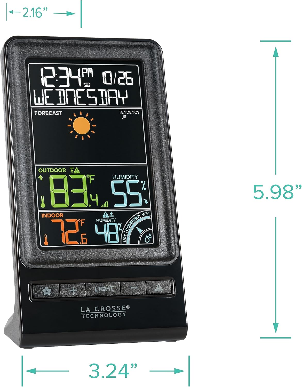 La Crosse Technology 308-1415C Digital Multi-Color Wireless Forecast Station