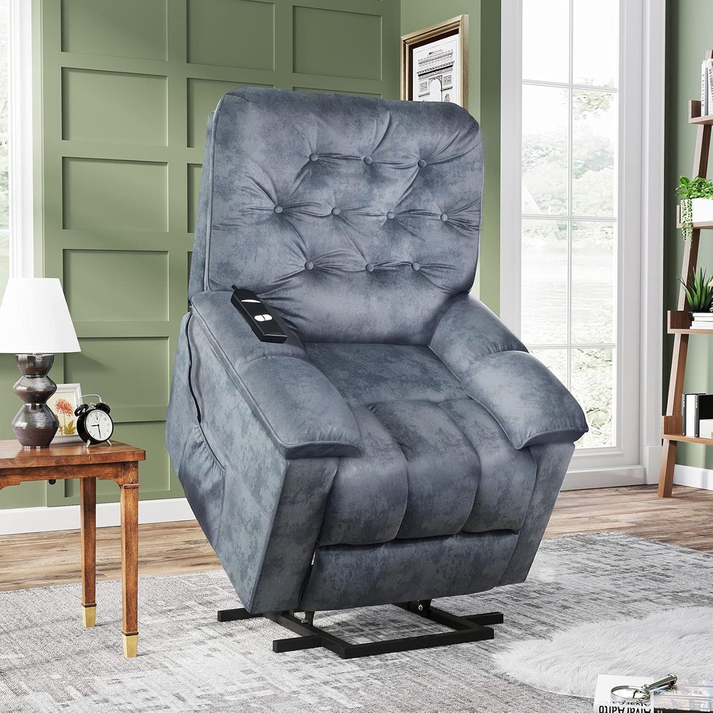 Adjustable Home Theater Seating Power Lift Recliner Chair for Elderly Fabric Ergonomic Lounge Chair for Living Room Single Sofa Reading Chair with Remote Control