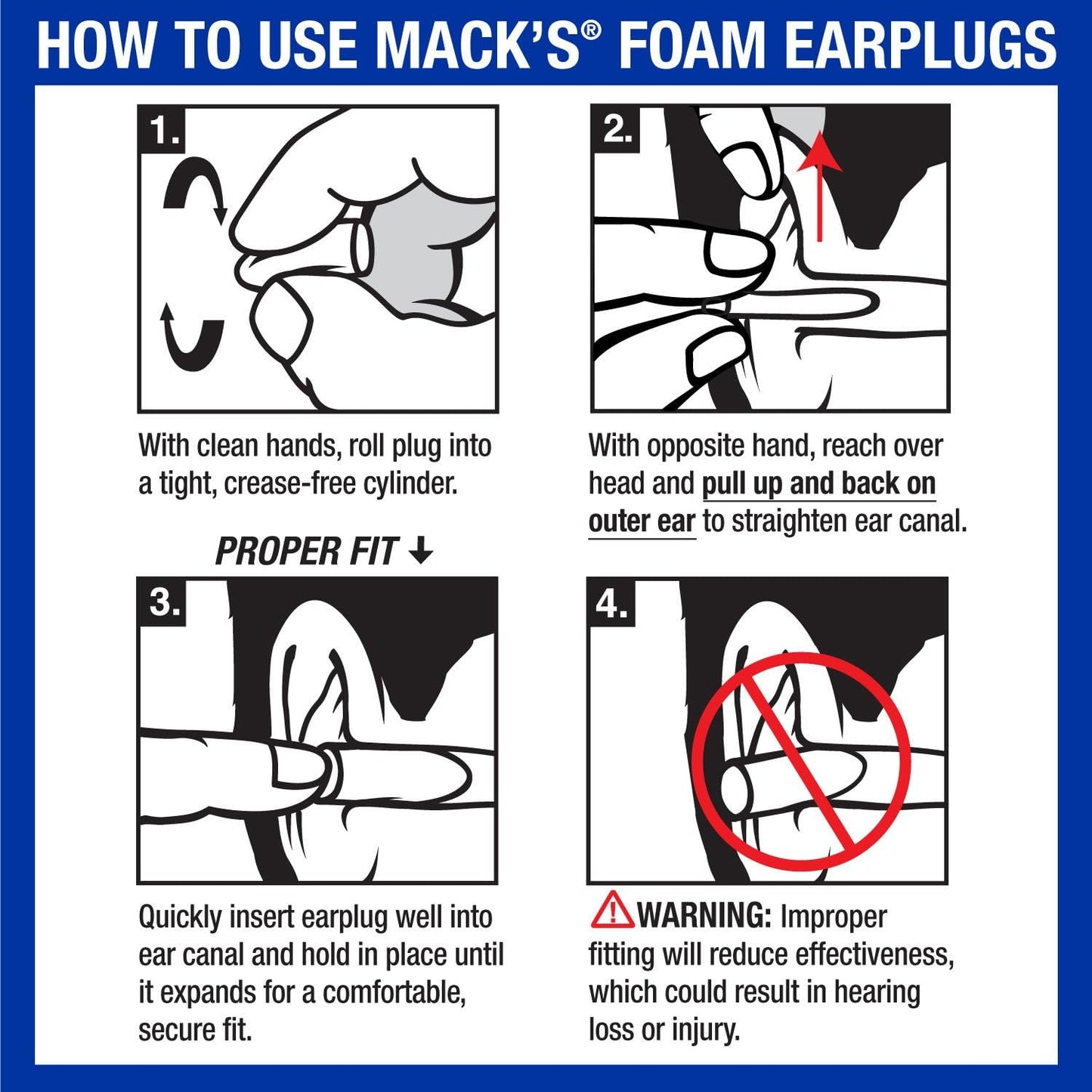 Mack’s Snore Blockers Soft Foam Earplugs, 12 Pair – 32 dB High NRR, 37 dB SNR – Comfortable Ear Plugs for Sleeping, Snoring, Loud Noise and Travel