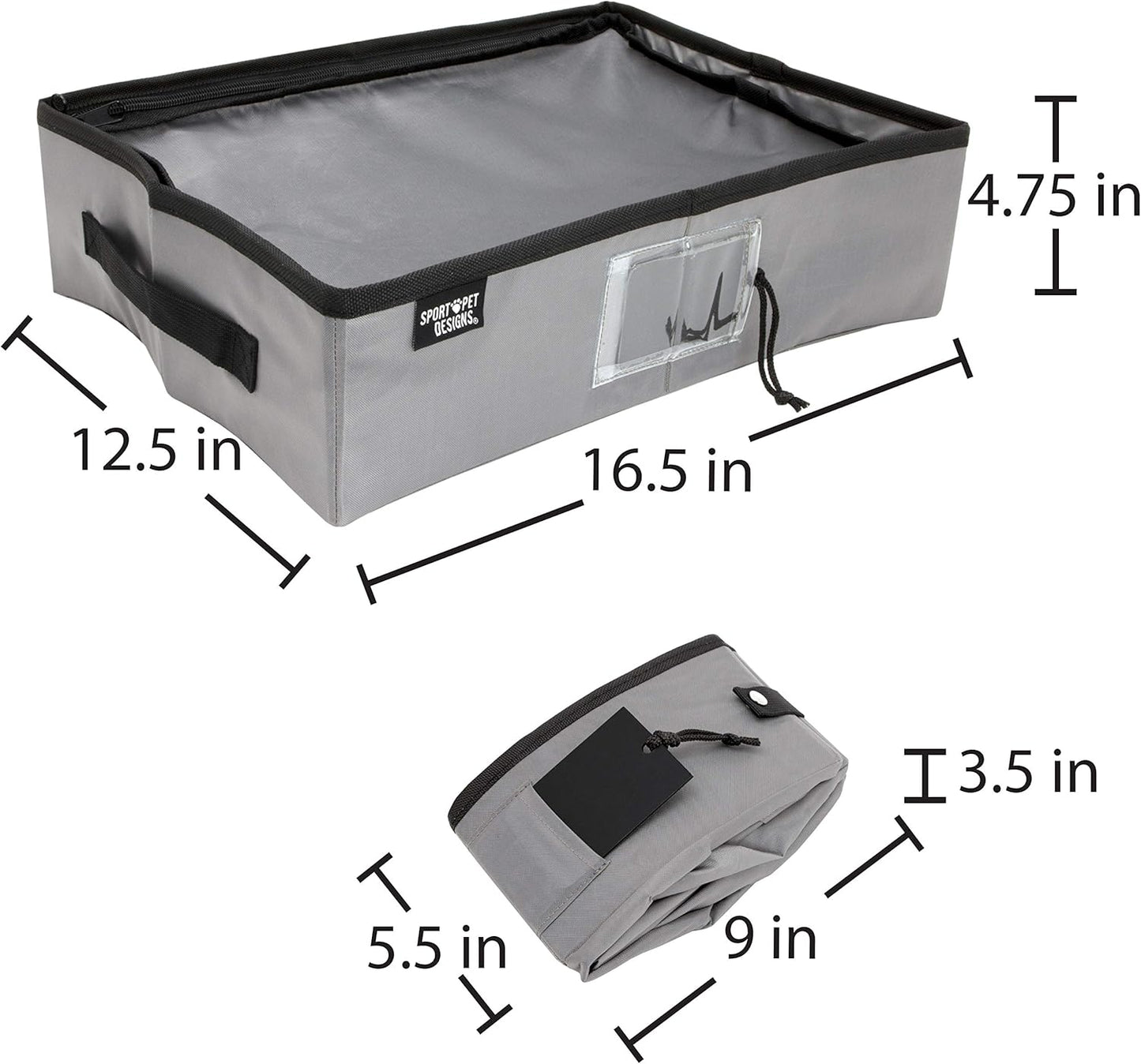 SPORT PET Large Pop Open Kennel, Portable Cat Cage Kennel, Waterproof Pet bed, Travel Litter Collection