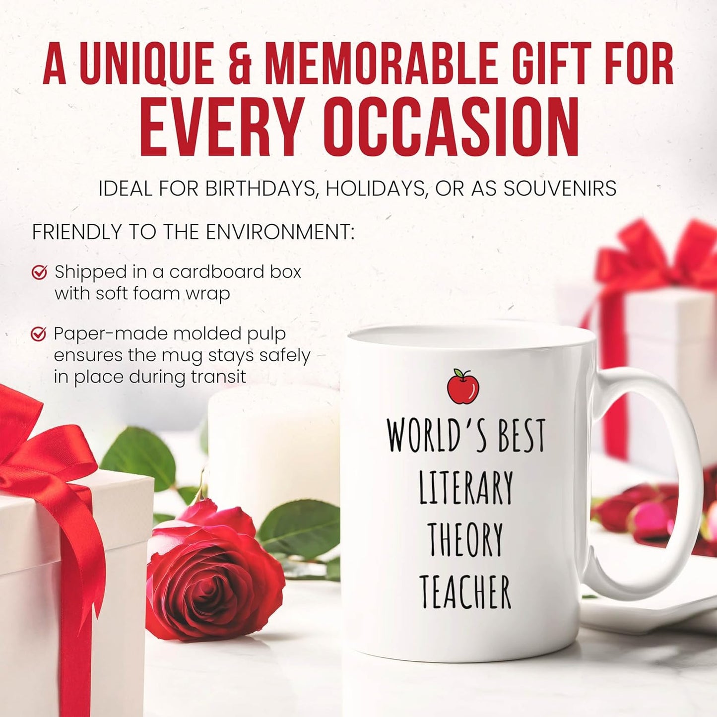 Best Literary Theory Teacher Mug - Literature Scholar Coffee Cup - Book Lover Funny Gift From Classmates - Textual Analysis Tea Mugs - Critic Cups - 11 Oz Ceramic Gifts For Students, Birthday, Him
