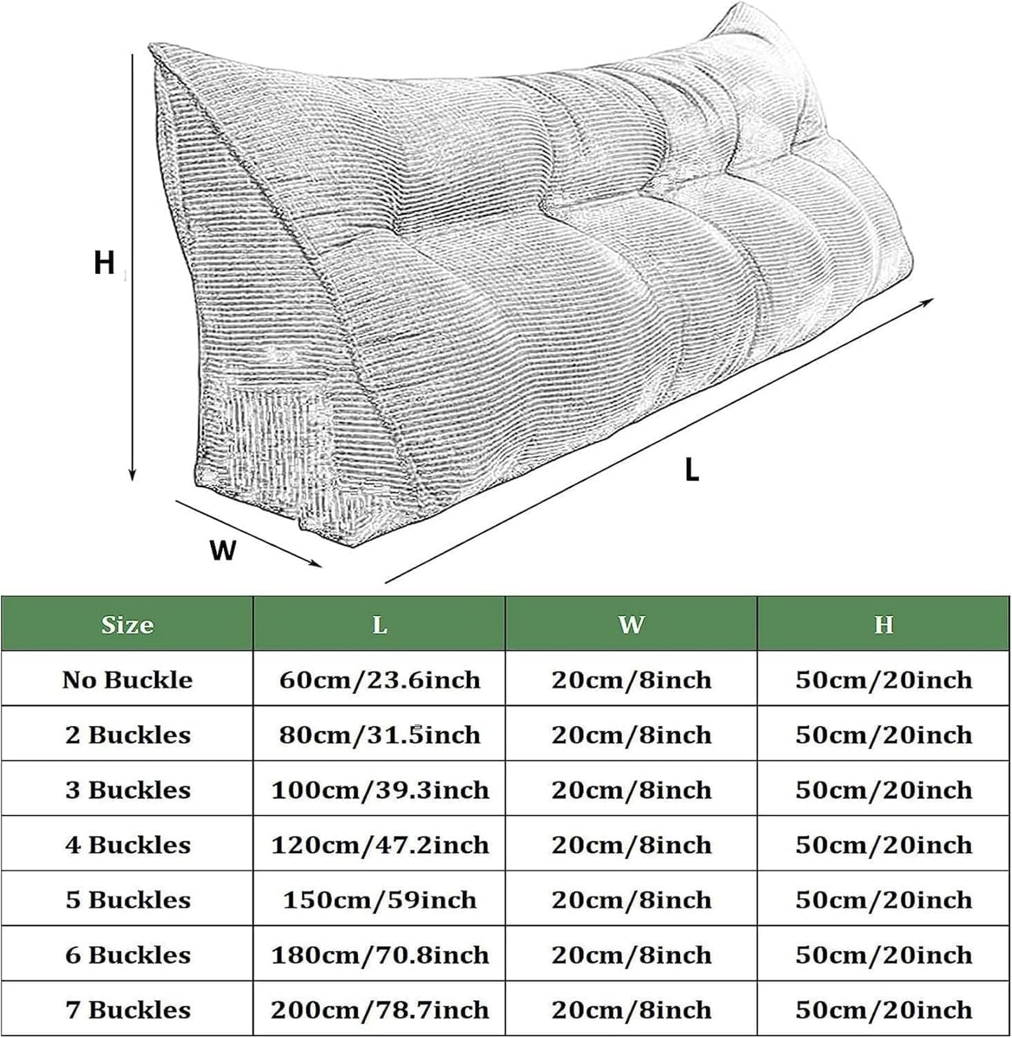 Triangular Headboard Wedge Bed Resting Reading Pillow Large Back Pillow, Queen Full Soft Back Positioning Support Long Cushion with Removable Cover, 200*50*20cm, Orange