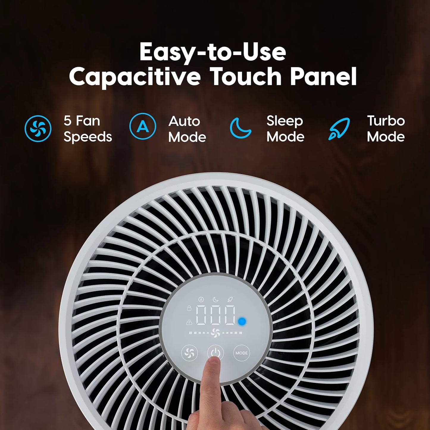 IRIS USA WOOZOO True HEPA Air Purifier, H13 filter removes 99.97% of particles, pollen, pet dander, smoke, and odors. Covers up to 1,558 ft², featuring auto mode, air quality indicator, and filtration