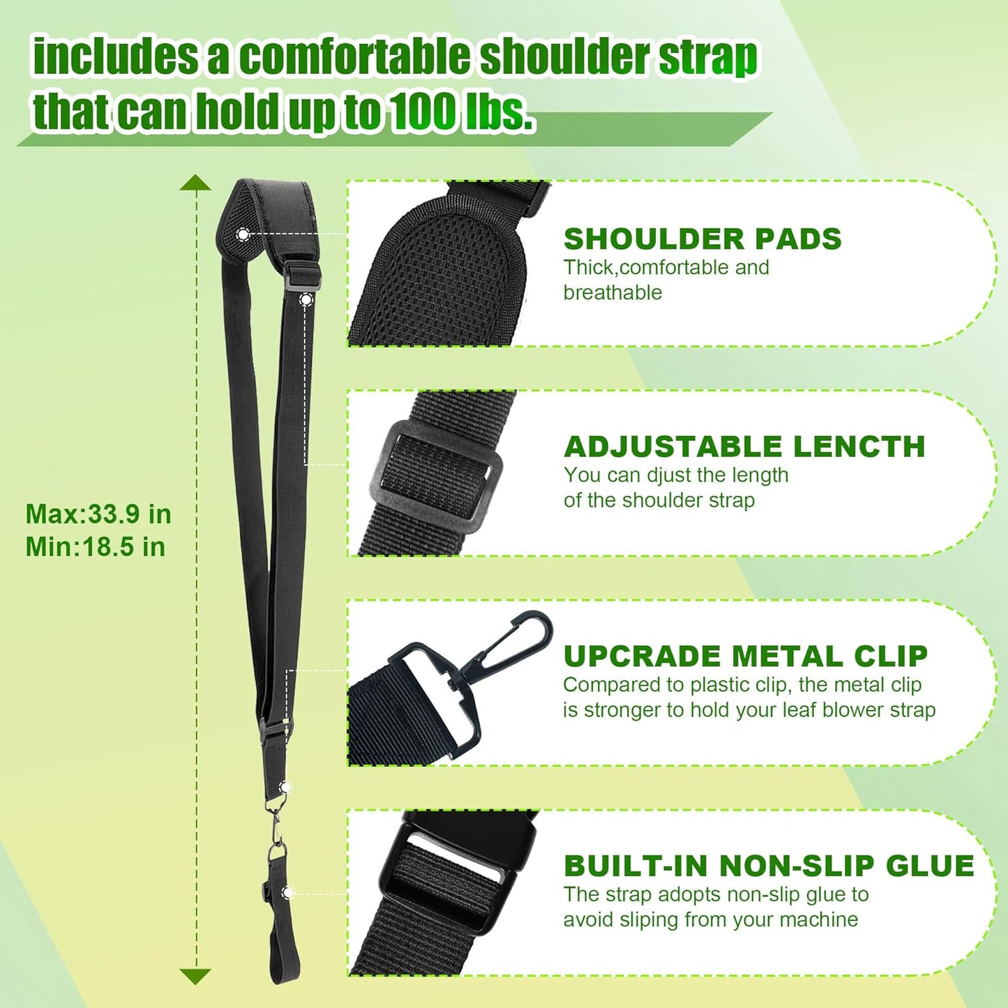 Upgraded Ergonomic Trimmer Grip, String Trimmer Handle, with Trimmer Shoulder Harness, Weed Eater Handle Extension for Trimming, Weedeater Handle Grip for String Trimmer, Lawn Care and Landscaping