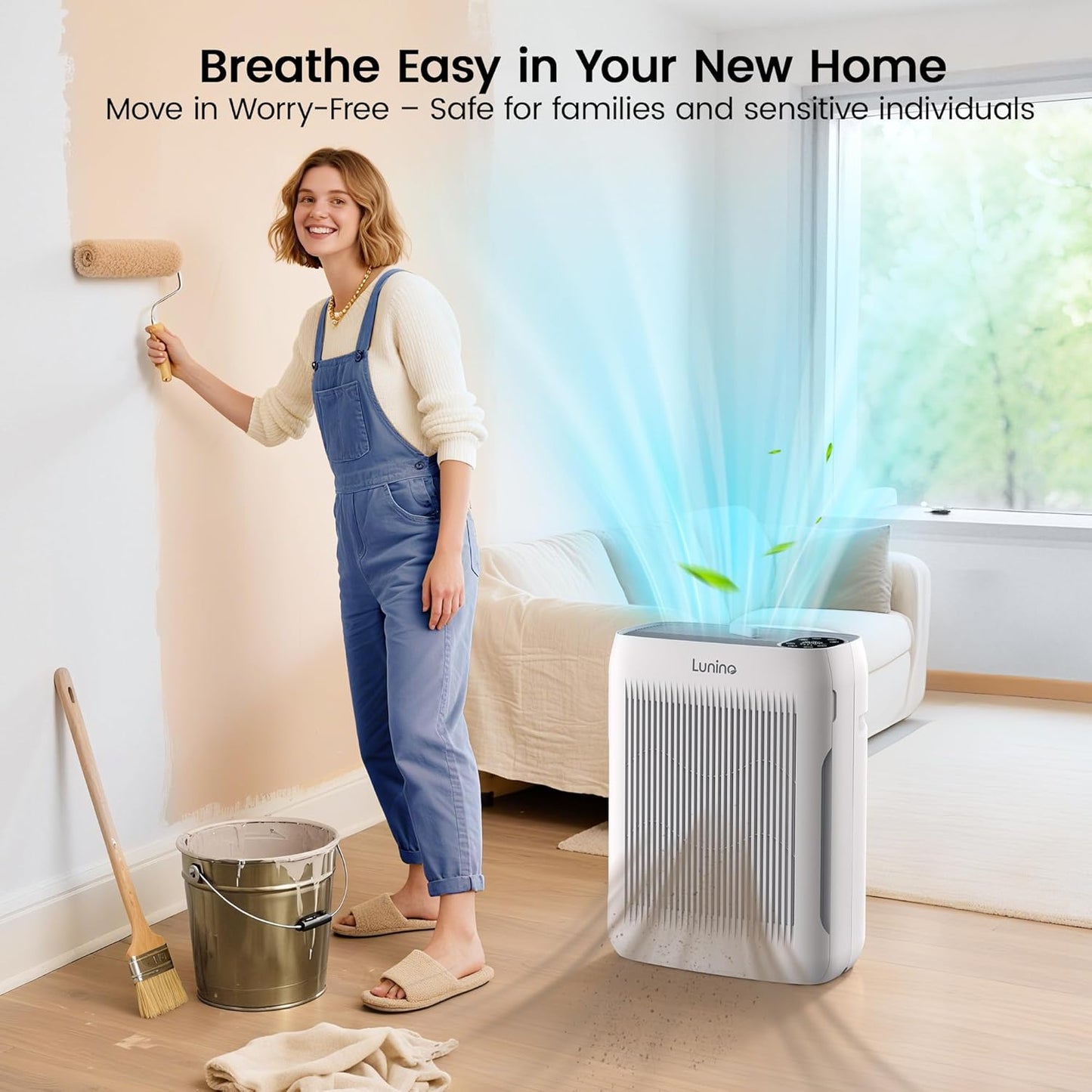 Air Purifiers for Home Large Room up to 3000 Ft², LUNINO Air Purifier with Auto & Pet Mode, 4 Fan Speeds, Aromatherapy, H13 HEPA Washable Filter for Allergies, Pet Hair, Smoke, Odors, Pollen, Dust