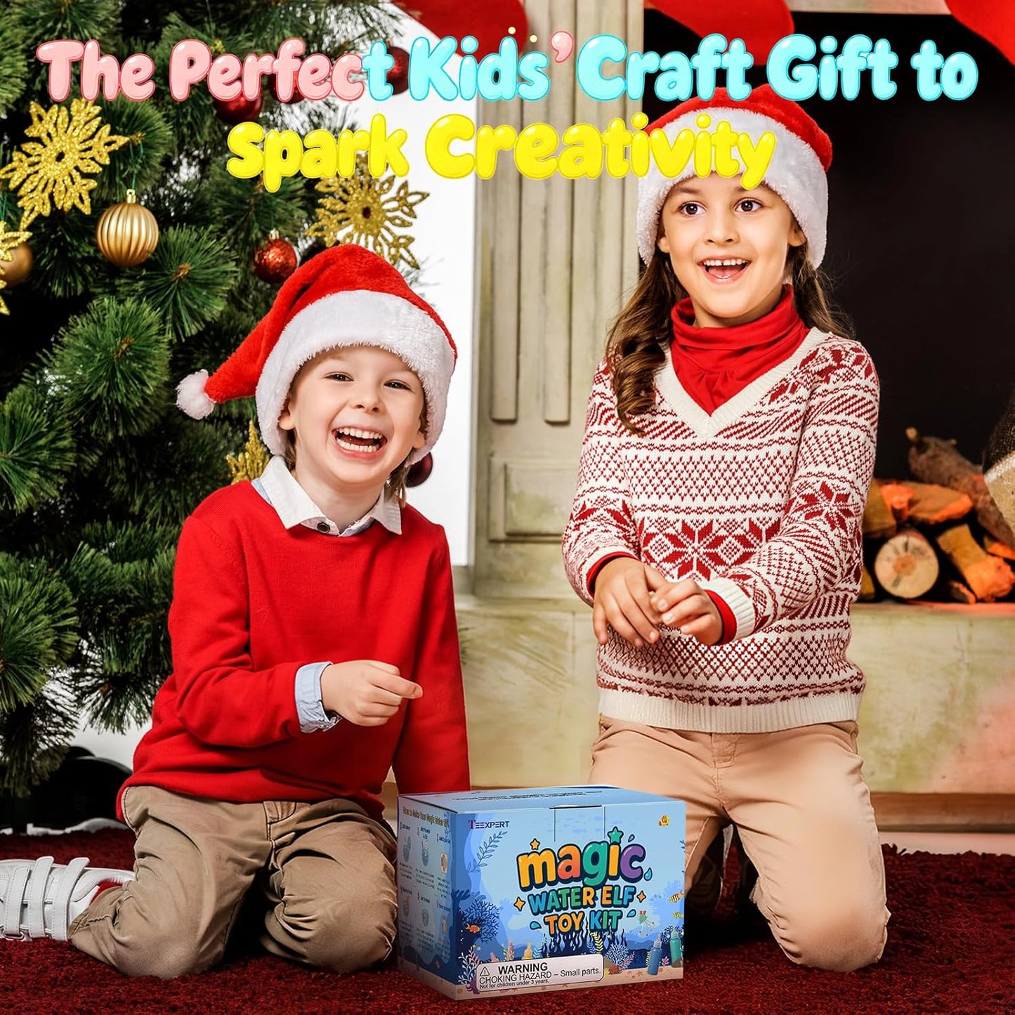 Teexpert Magic Water Elf Toy Kit – Art and Crafts for Kids Girls Boys Ages 3 4 5 6 7 8 9 10 11 12 - DIY Craft Toy Birthday to Make Aqua Fairy Squishy Water Pets