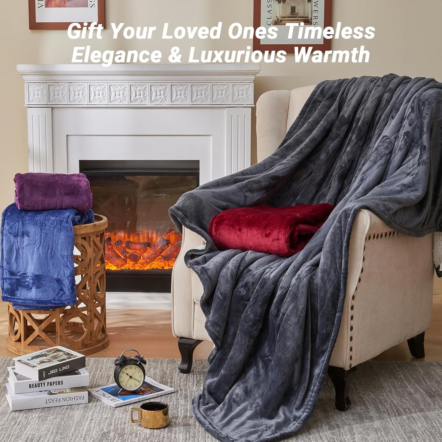 Electric Heated Blanket Full Size 72''x84'' Soft Flannel & Sherpa Electric Blanket with 10 Heating Levels, Automatically Shut Down After 8h with Overheat Protection Machine Washable