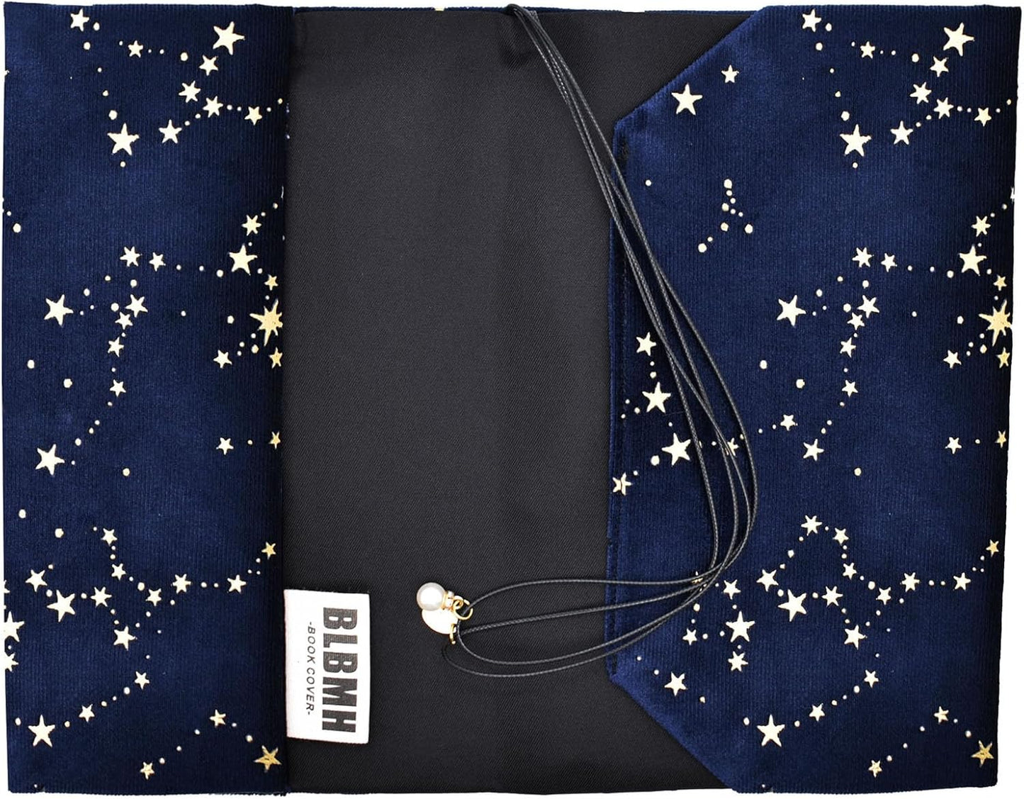 BLBMH 9.5x6.5 Bible Book Covers for Paperbacks Cute Adjustable Fabric Book Sleeve Fits 9.5” x 6.5” x 2” Hardcover/Softcover Journals Protector, Perfect Gift for Book Lovers | Velvet Blue 9.5in