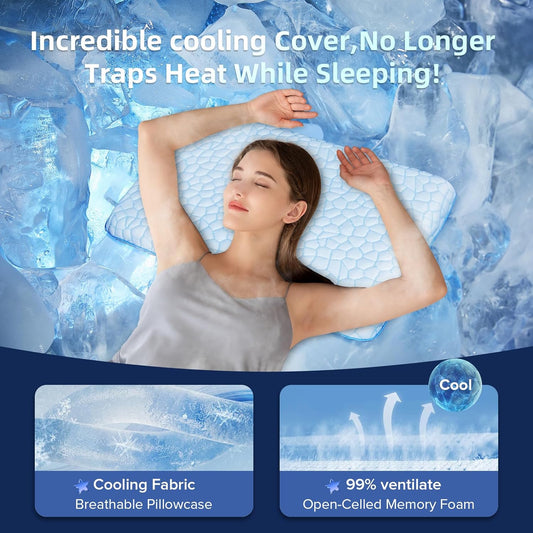 Ultra Thin Flat Pillows for Sleeping,Cooling Slim Memory Foam Pillow 2.75 in Height Ultra Thin Pillow,Low Profile Sleeper Pillows for Stomach Sleeper for Neck and Back Support Stomach Sleeping Pillow